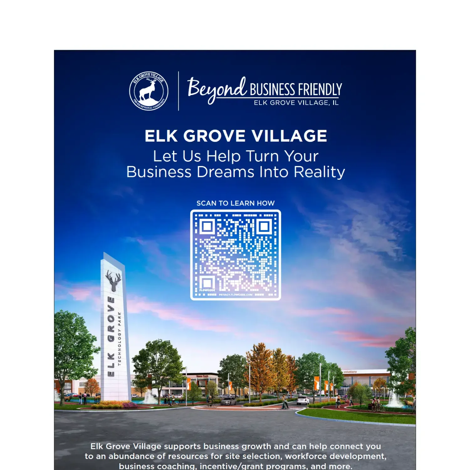 Elk Grove Village Beyond Business Friendly flyer