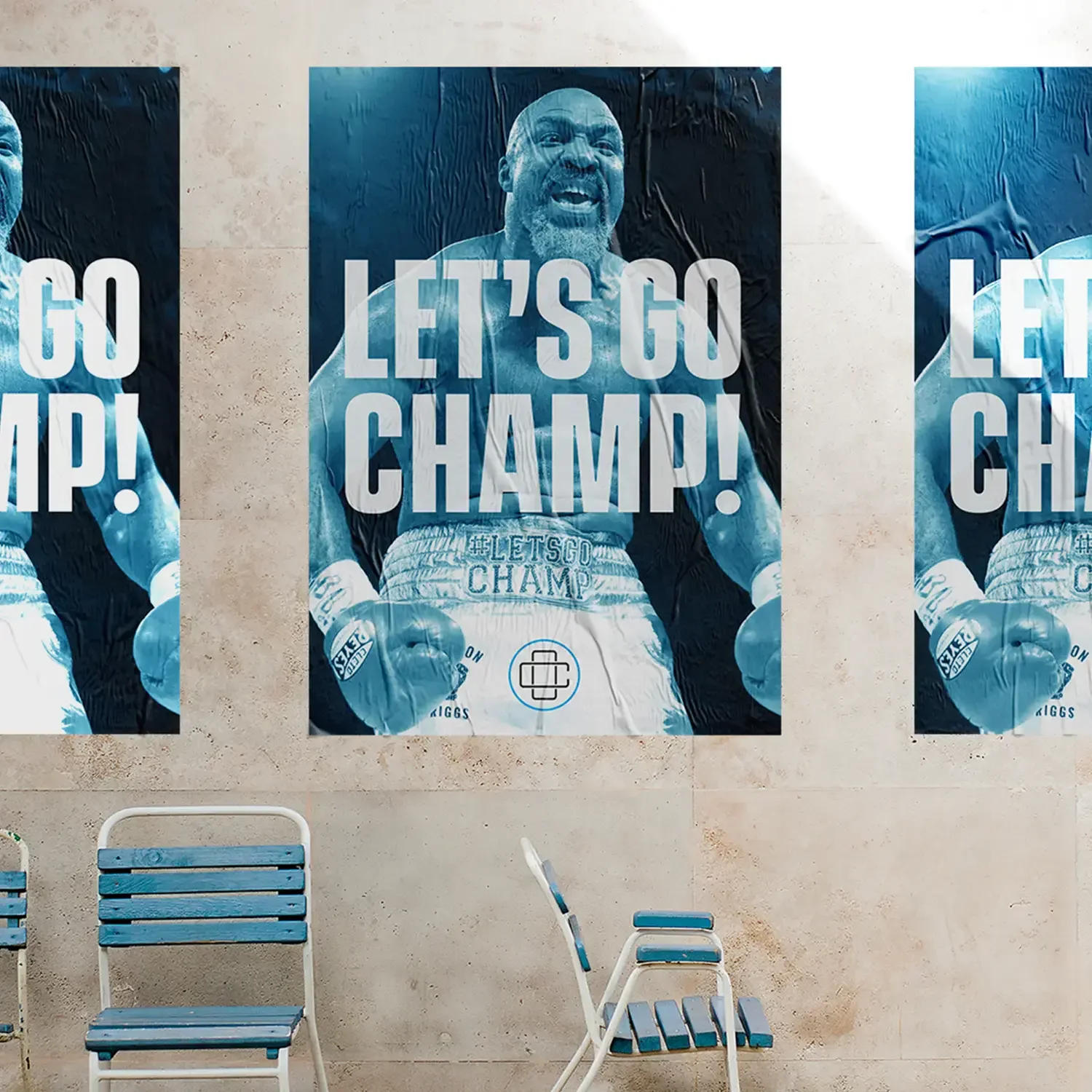 Let’s Go Champ transit shelter posters