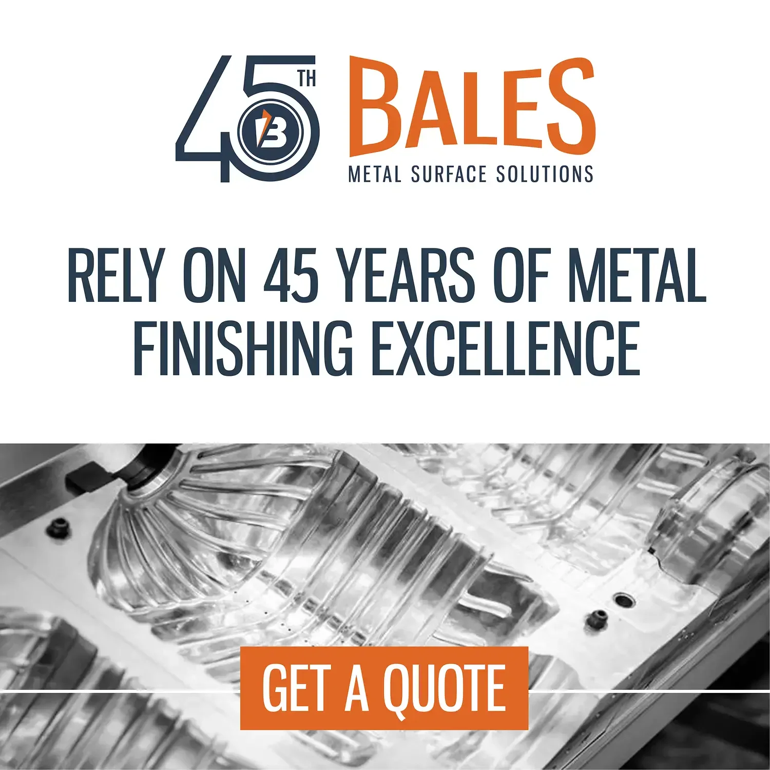 Bales Metal Surface Solutions 45th anniversary metal-finishing ad