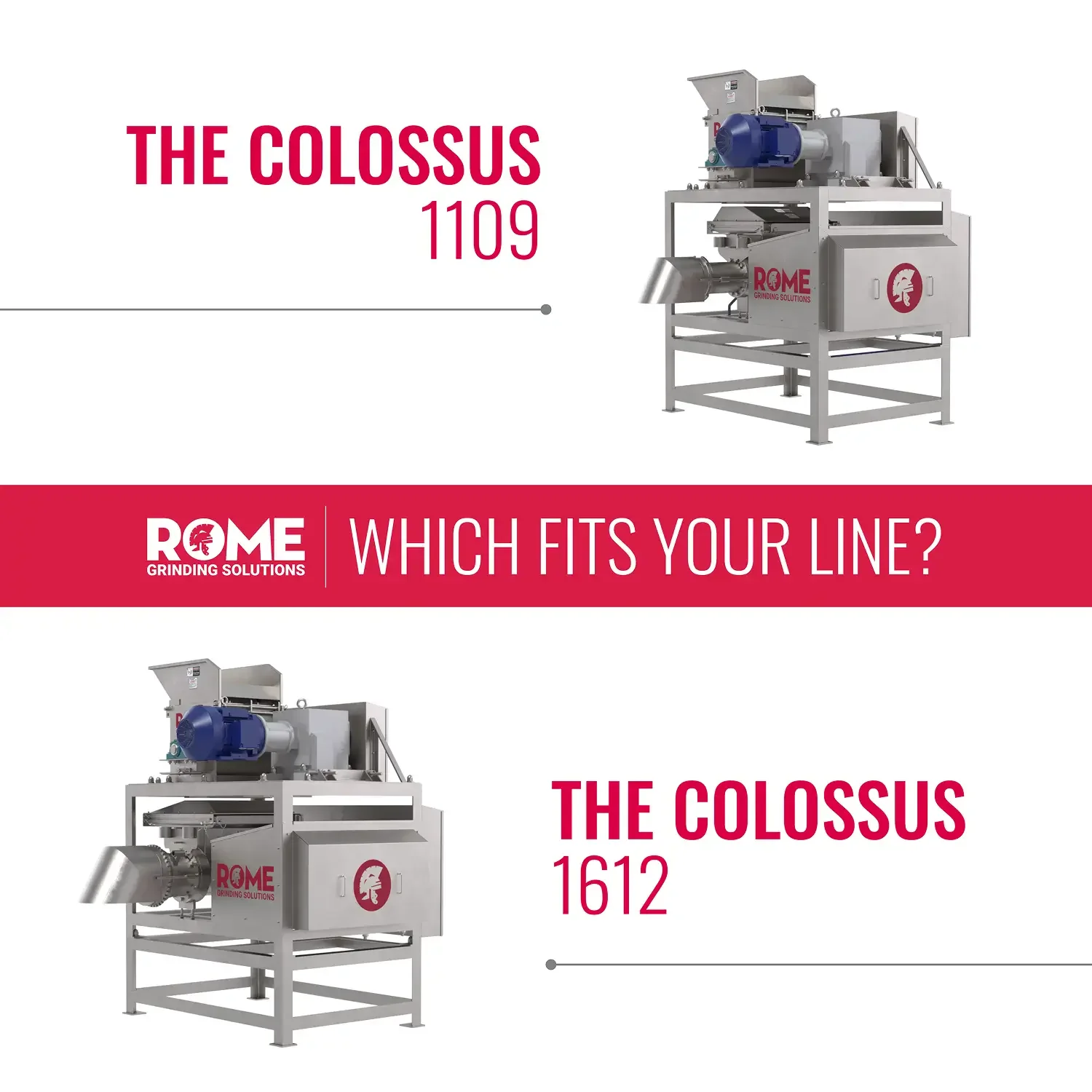 Rome Grinding Solutions Colossus model comparison graphic