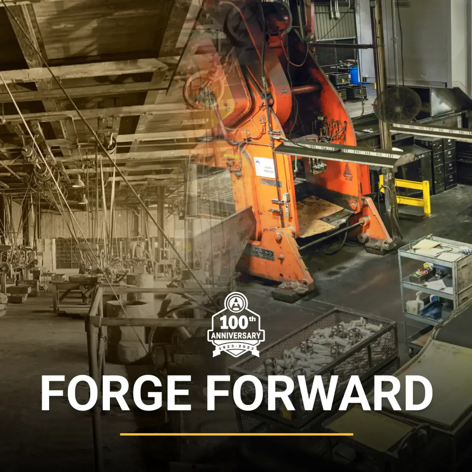 Anchor Harvey 100th anniversary Forge Forward graphic