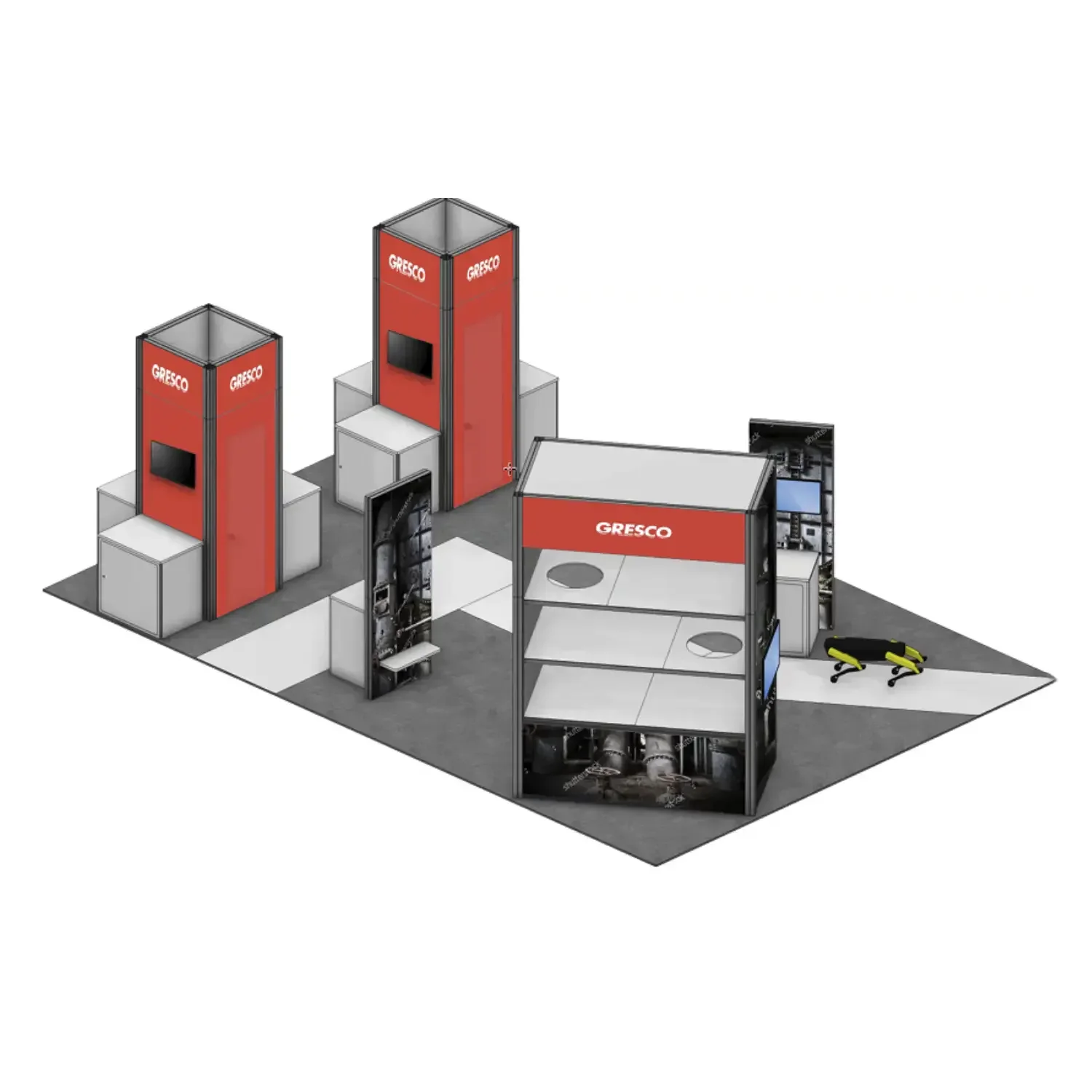 Gresco Utility Supply trade-show booth rendering