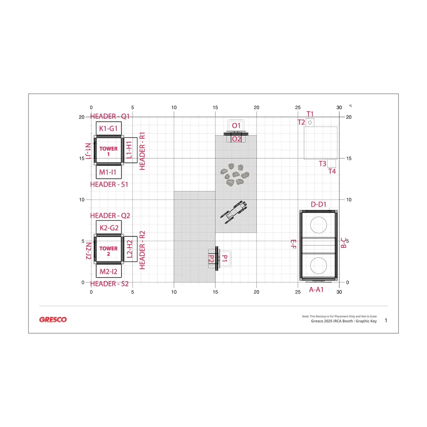 Gresco Utility Supply trade-show booth floor plan