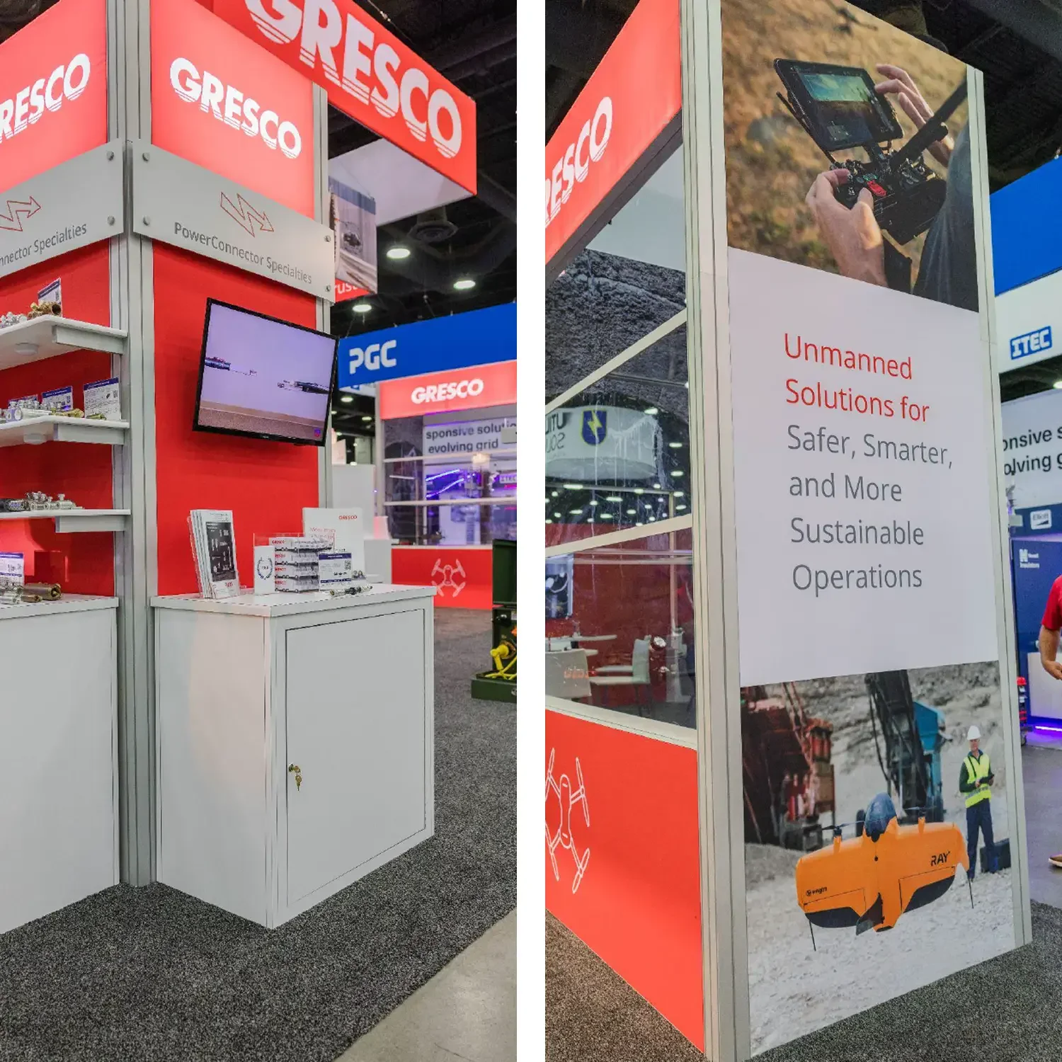 Gresco Utility Supply trade-show booth signage