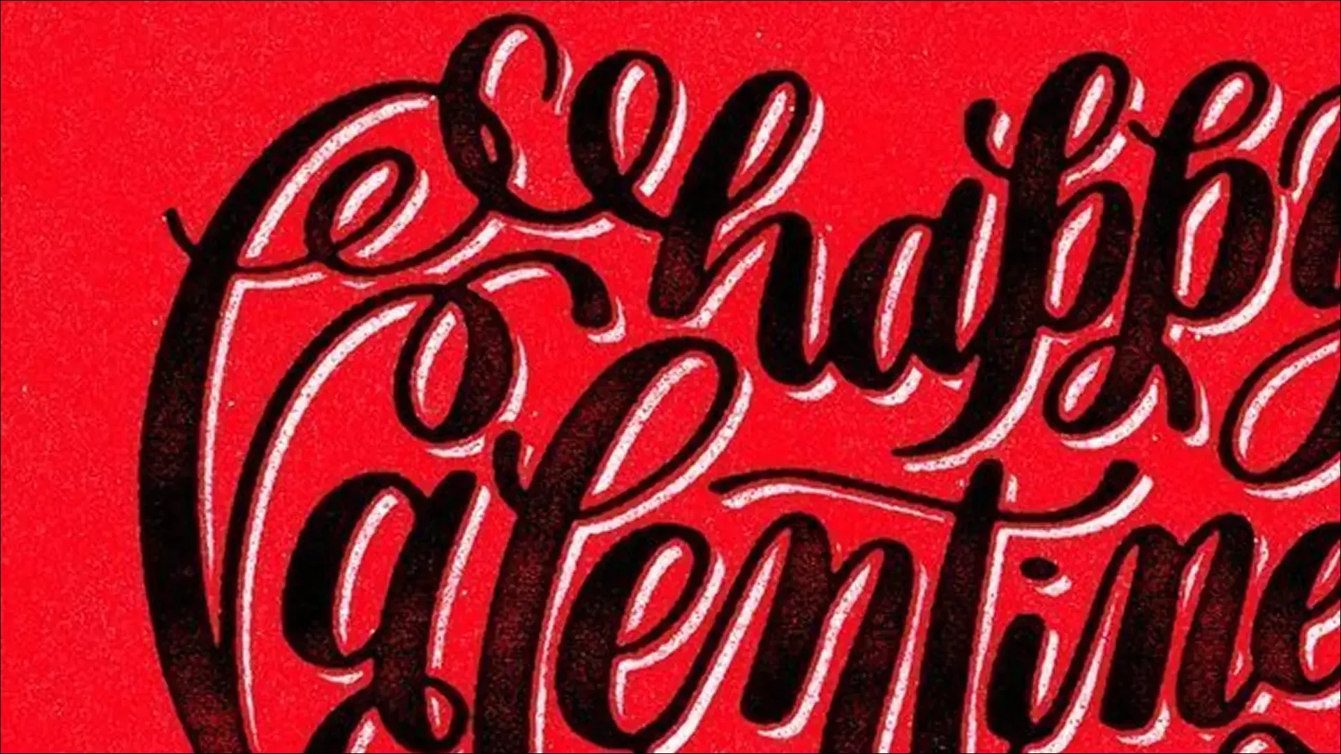 Hand-lettered Oh Happy Clementine design in red and black