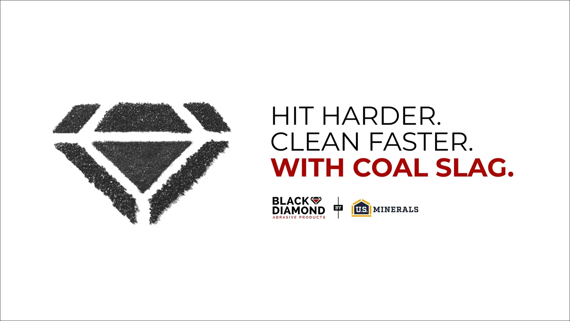Black Diamond coal-slag campaign with diamond icon