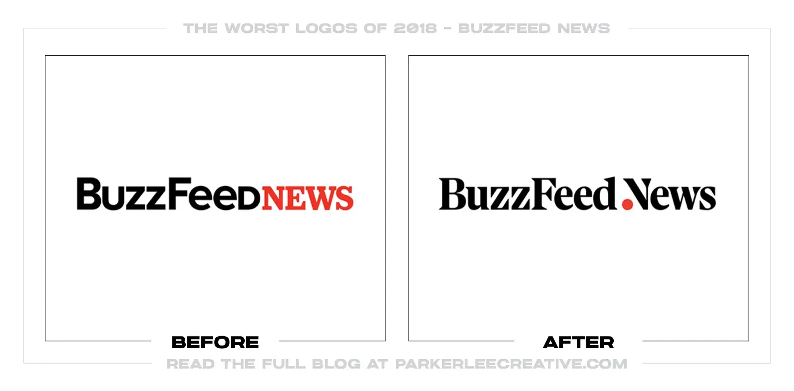 Before-and-after BuzzFeed News logo comparison