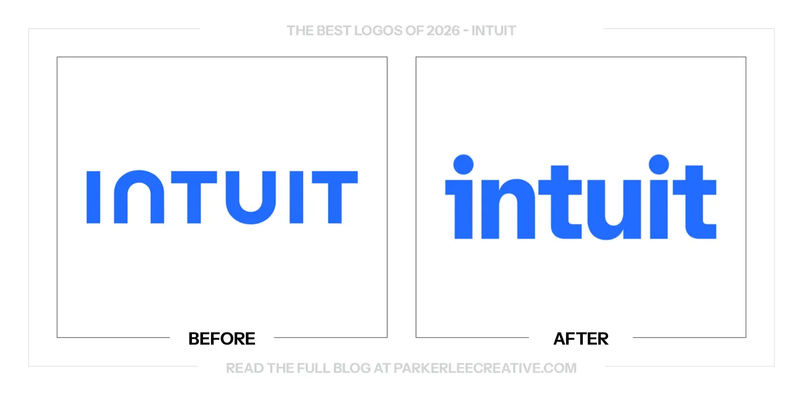 Intuit logo before and after the identity update.