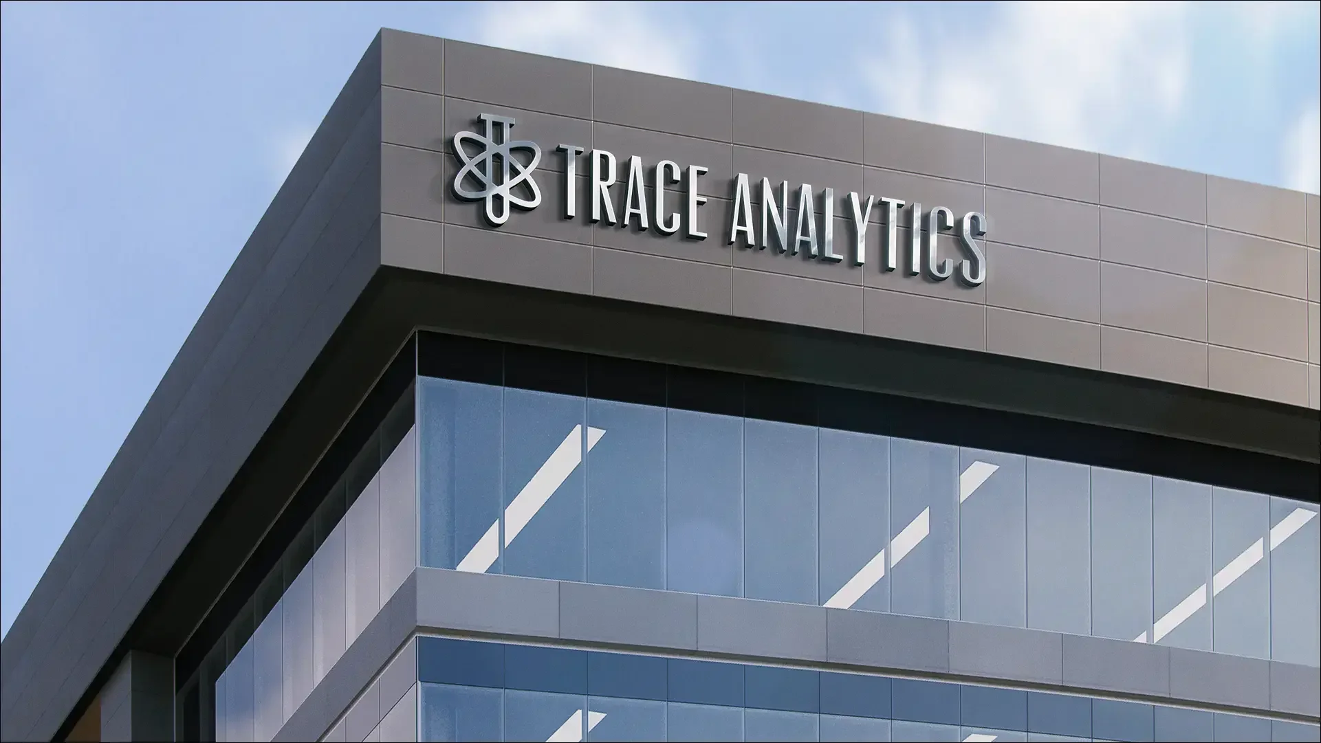 Trace Analytics building signage