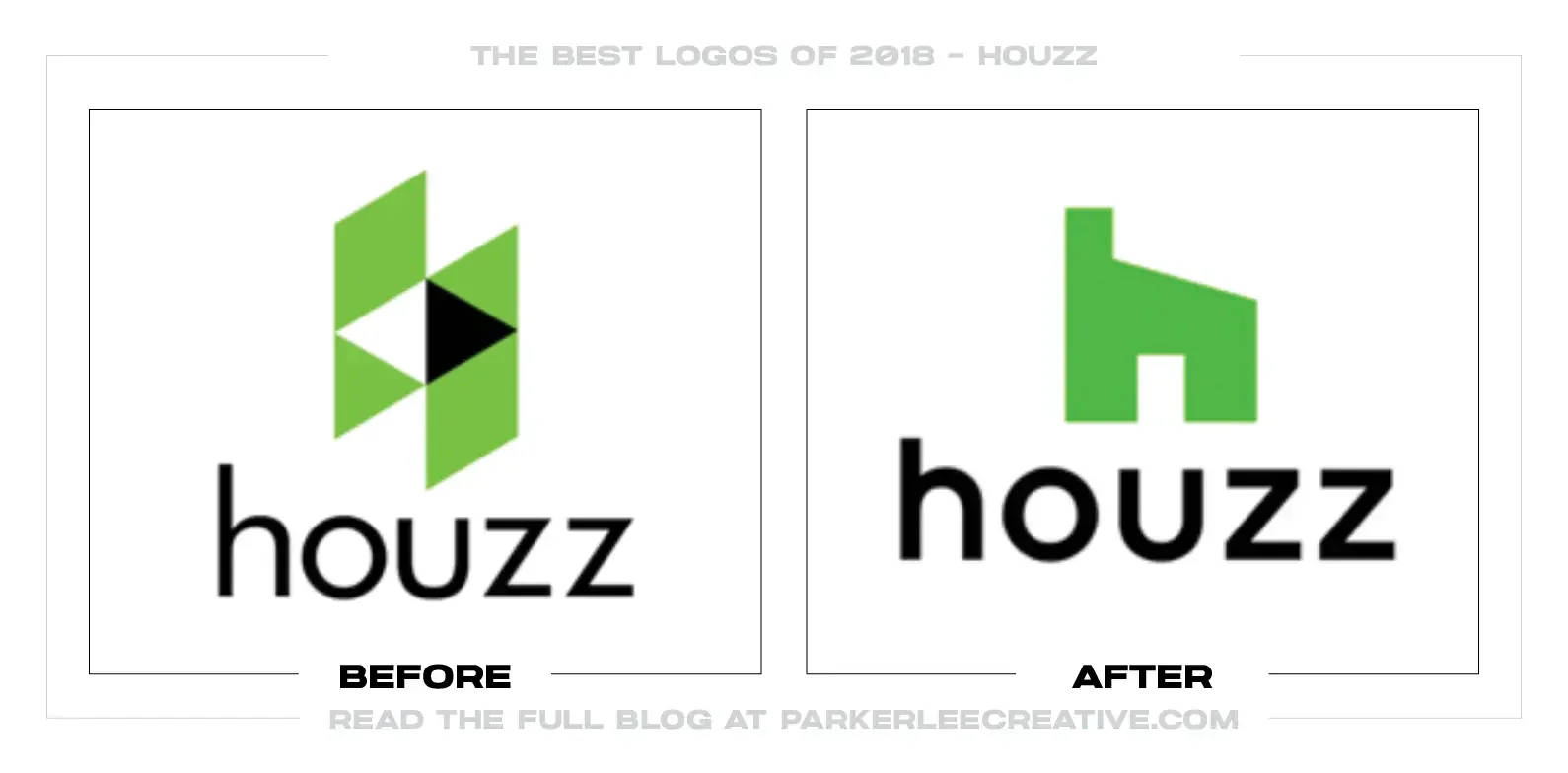 Before-and-after Houzz logo comparison
