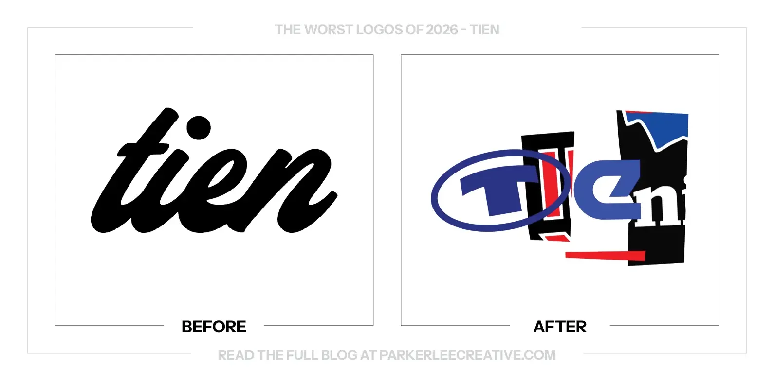 TIEN logo before and after the identity update.