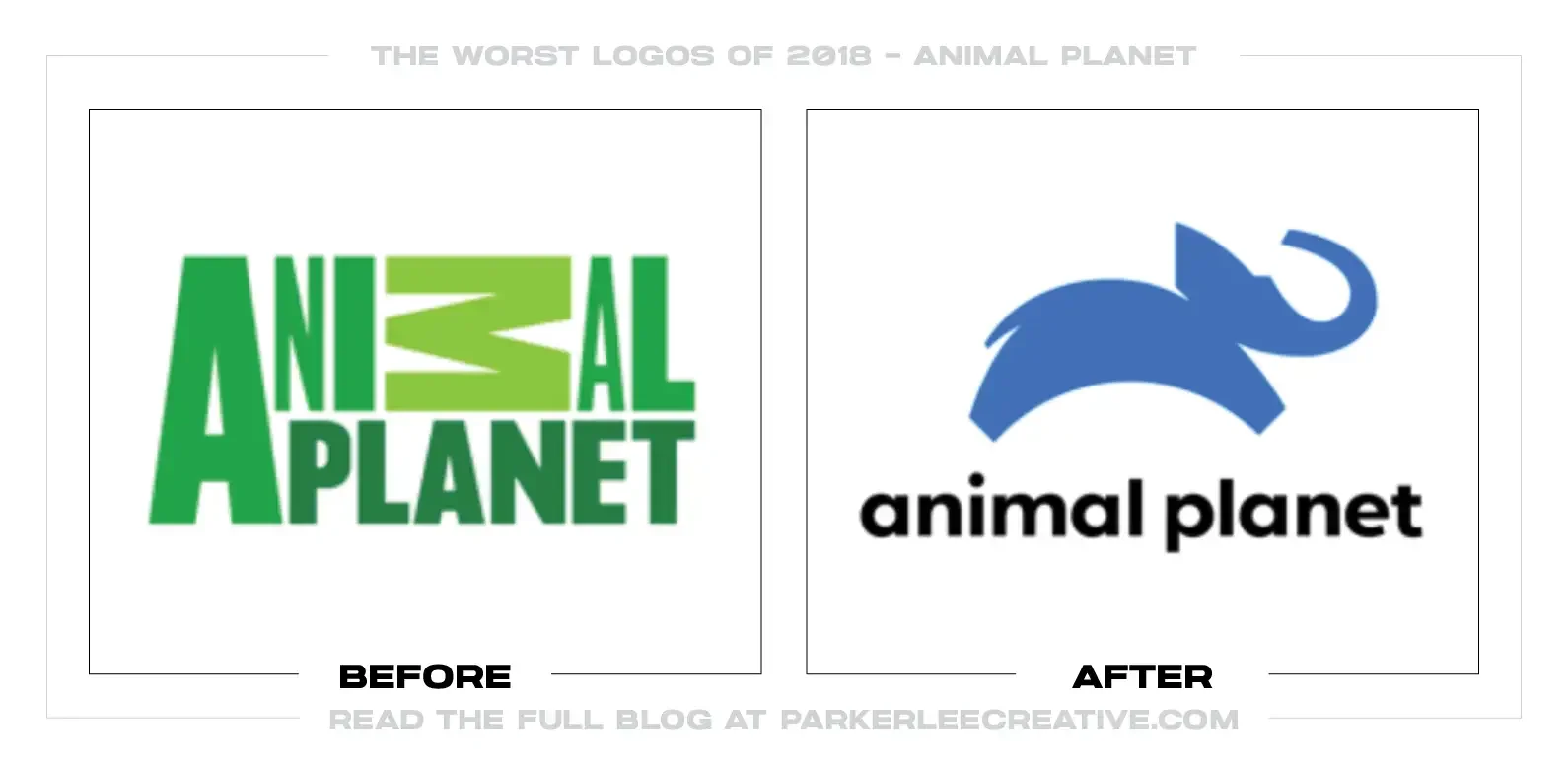 Before-and-after Animal Planet logo comparison