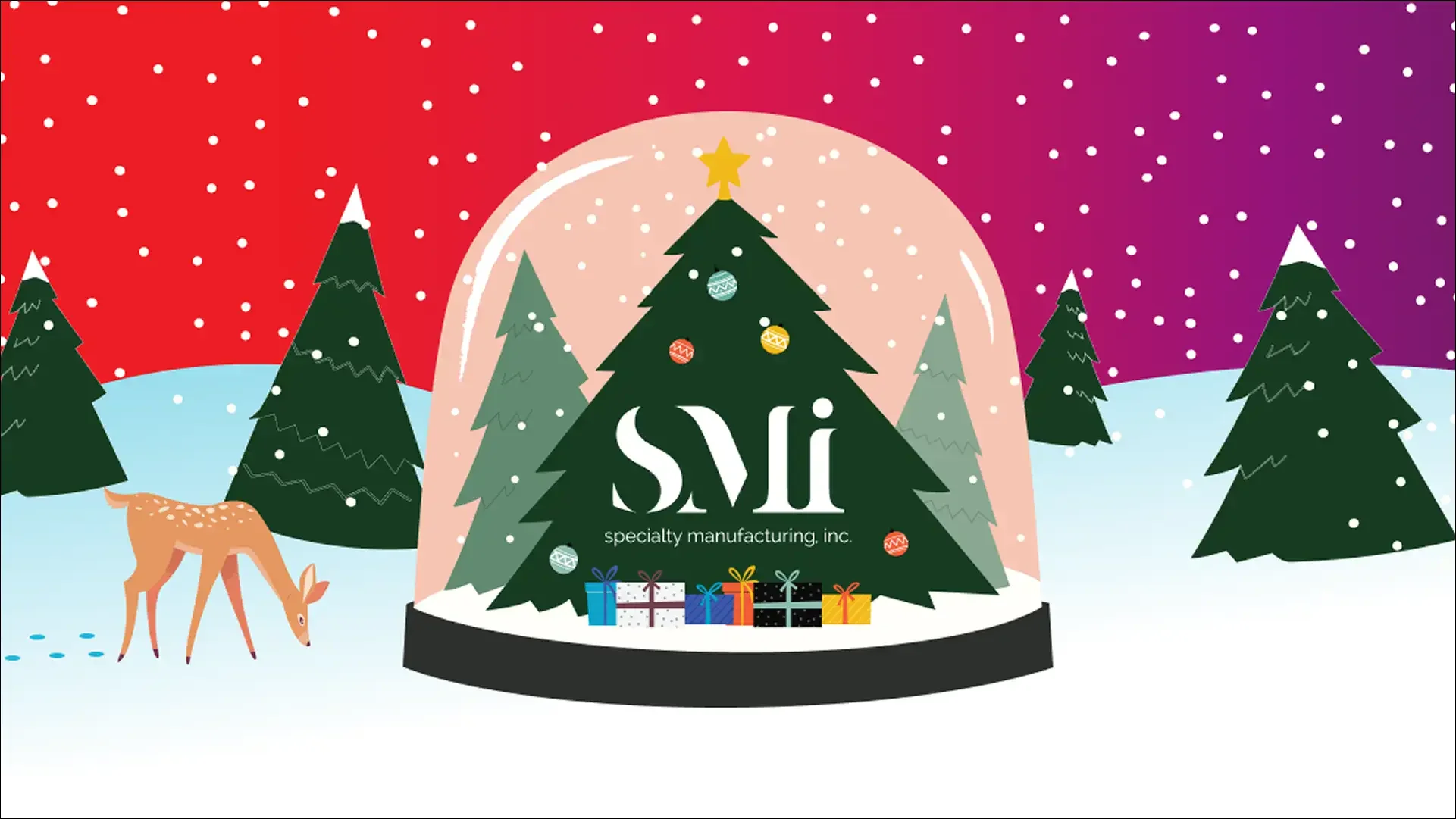 SMI holiday snow-globe illustration
