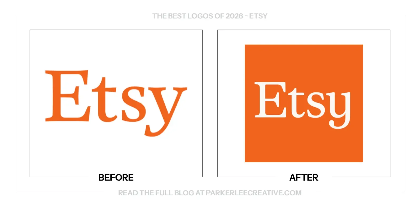 Etsy logo before and after the identity update.