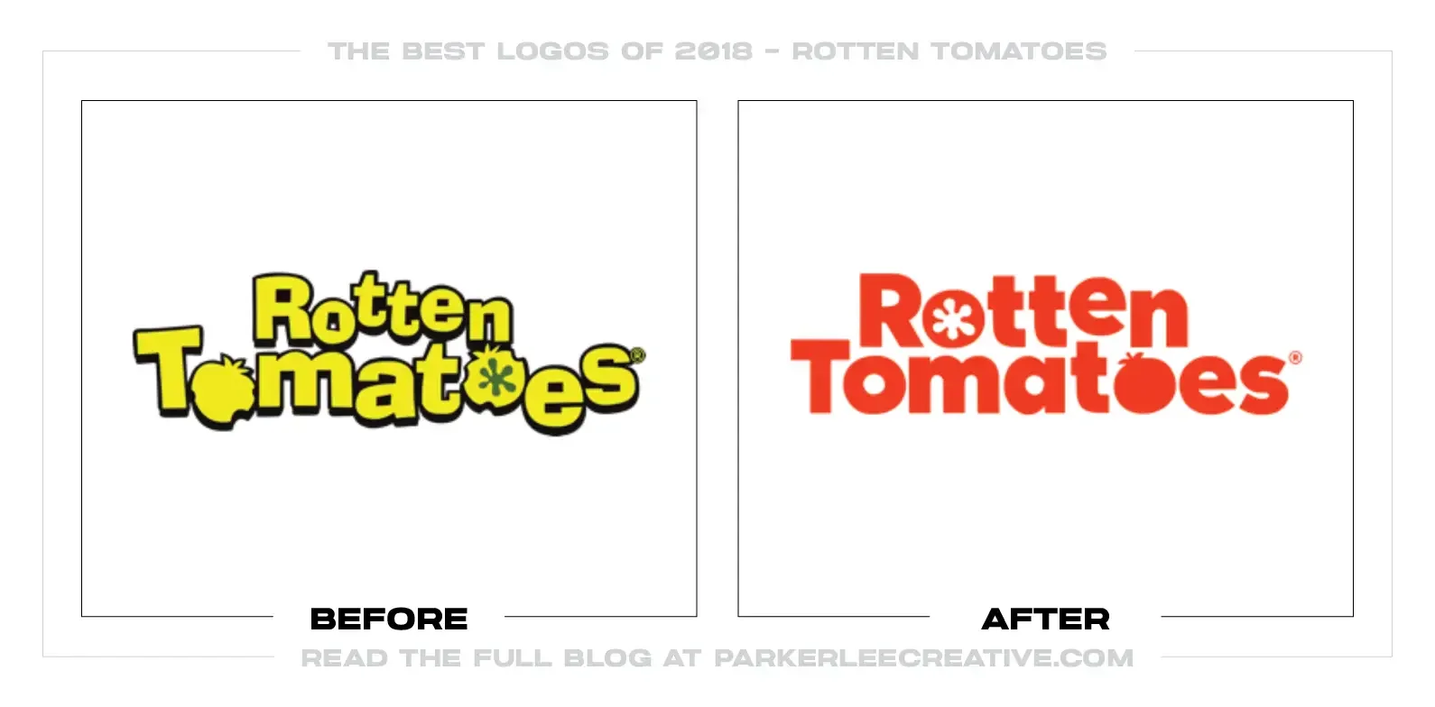 Before-and-after Rotten Tomatoes logo comparison