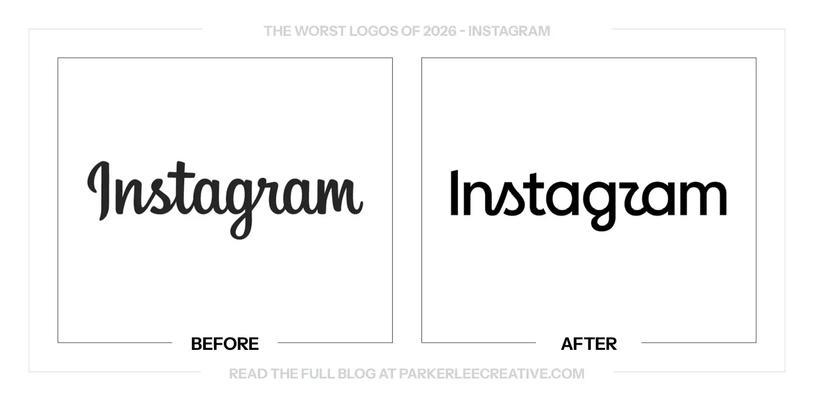 Instagram logo before and after the identity update.