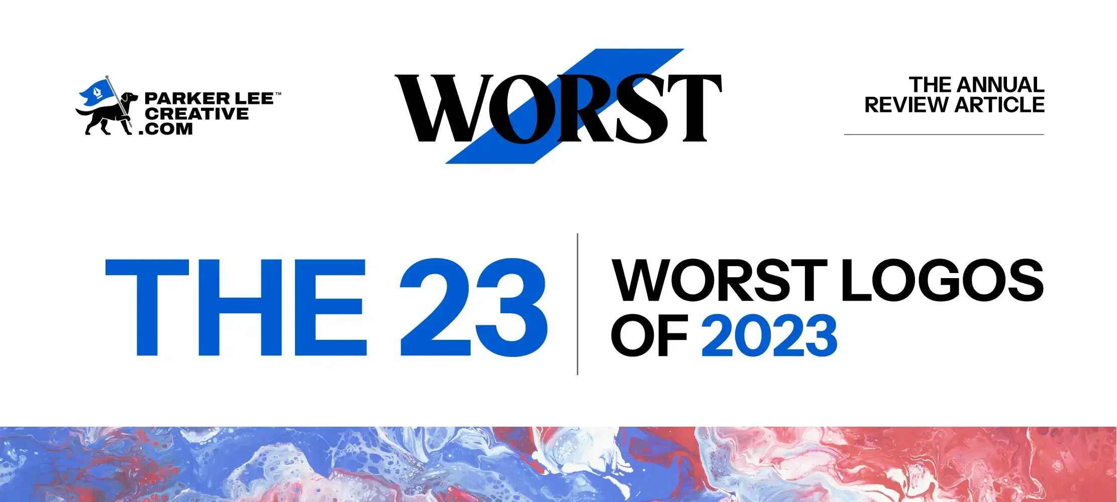 The 25 Worst Logos of 2023 header graphic