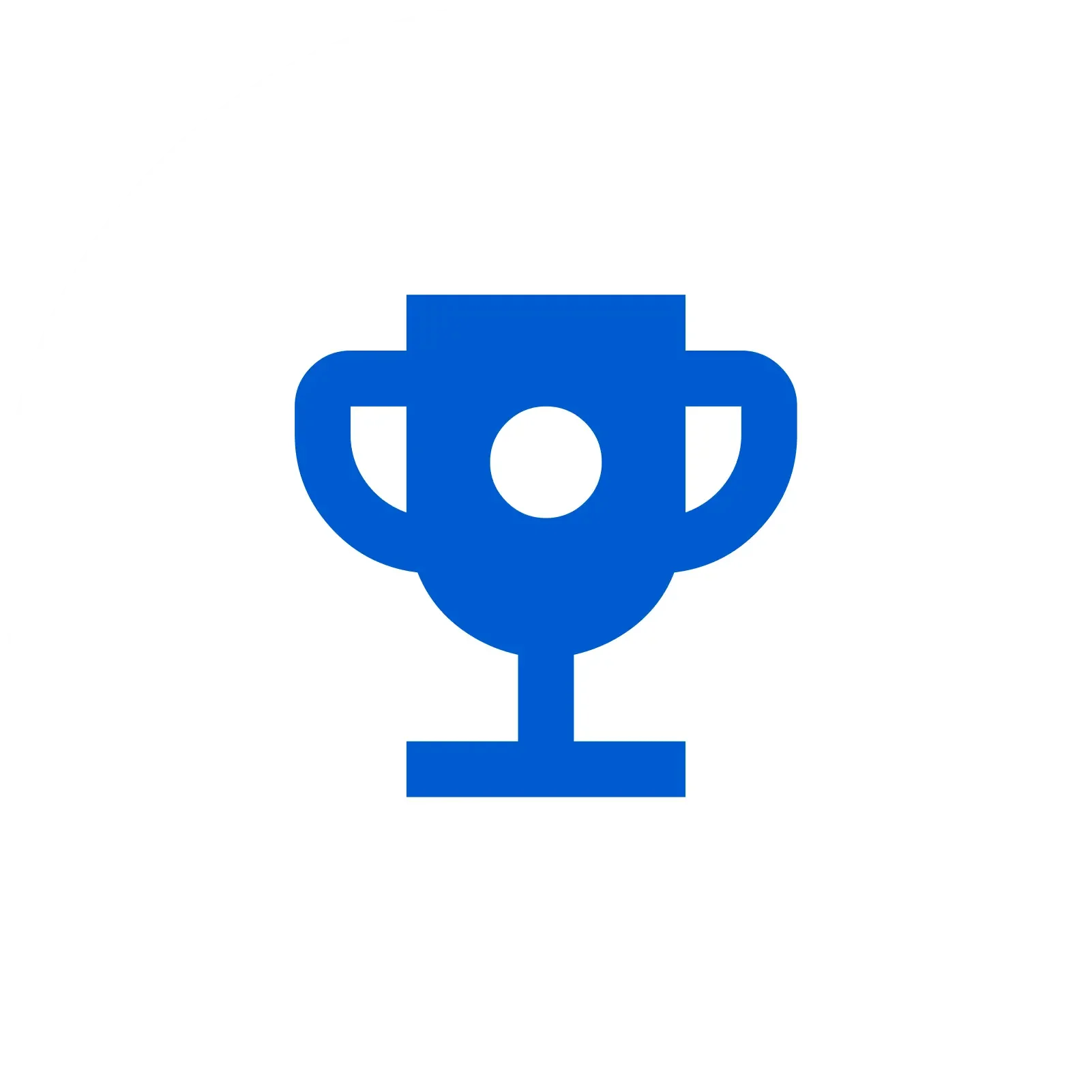 Icon of a trophy cup inside a black circle