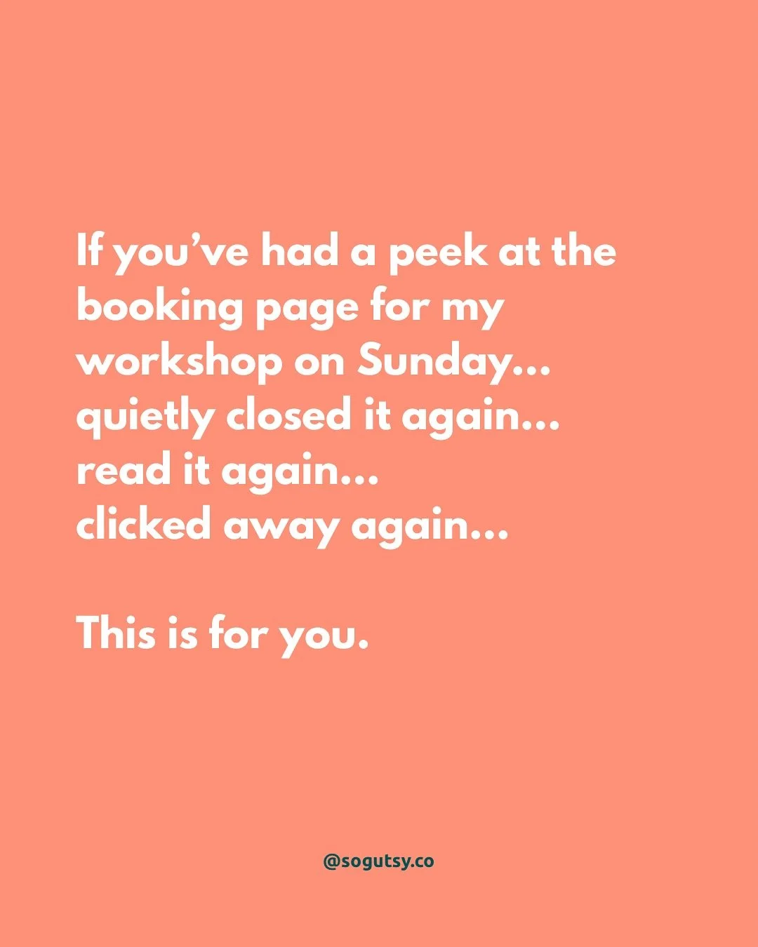 For anyone who&rsquo;s not signing up right now.

There&rsquo;s a lot of pressure in self-development spaces to always be transforming. But real change includes rest. Stillness. Trusting your resistance.

Yes, avoidance can fuel your anxiety and shri