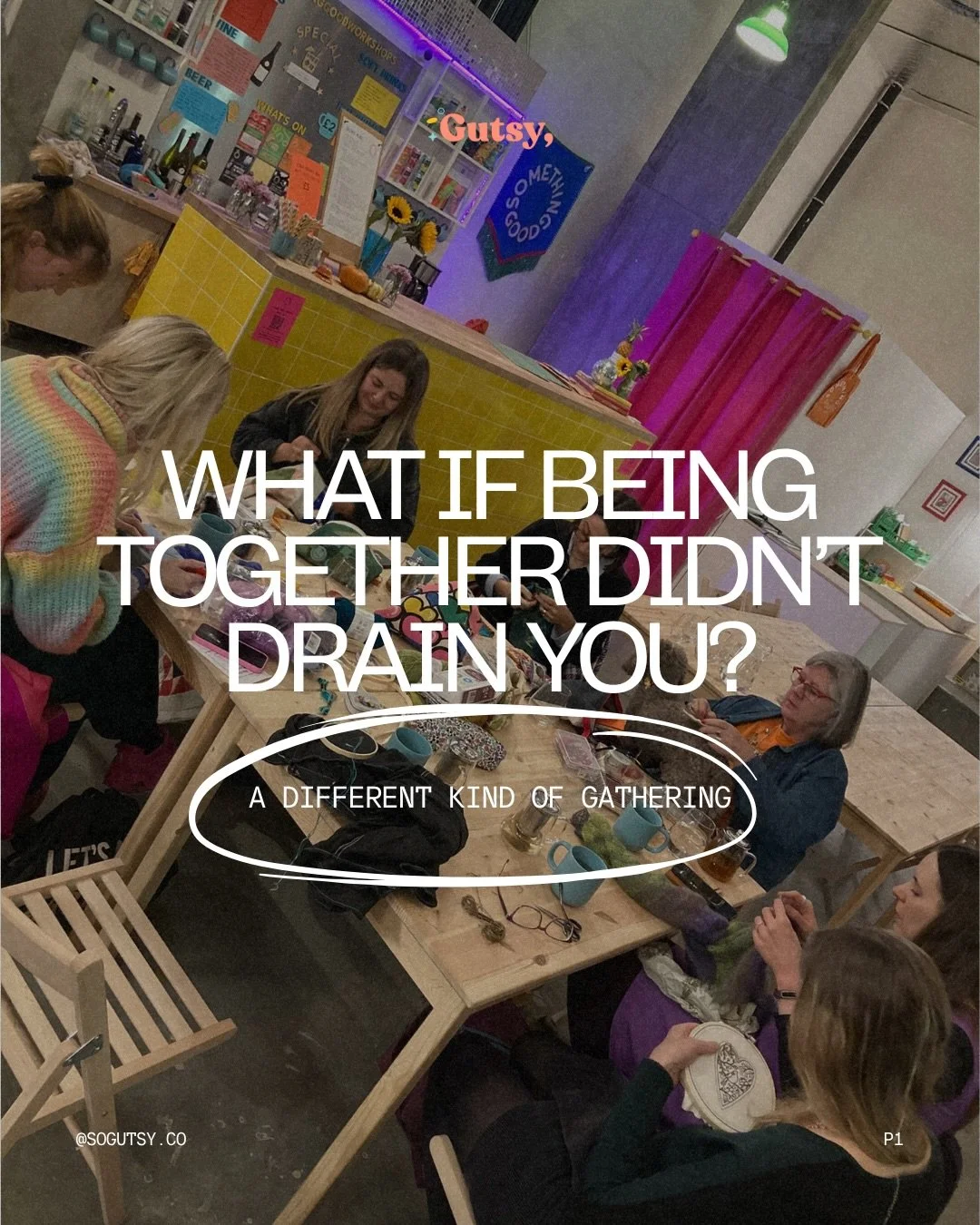 Most social spaces are designed for people who find peopling easy.

Loose Threads is for everyone else.

It&rsquo;s a monthly craft circle in London for shy crafters, anxious makers and quiet creative souls &ndash; people who want connection, but fin