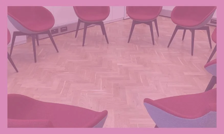 Chairs set out in a circle ready for a Gutsy workshop to begin