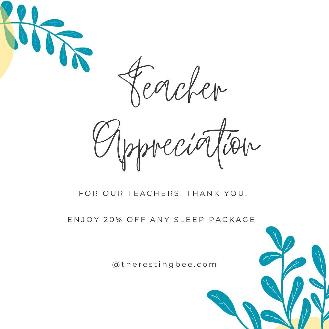 Hey Teacher, 

I can&rsquo;t imagine a long night of ups &amp; downs (with your little one), and then, teaching a class all day! 

We appreciate you, the glue. Without you, many little one&rsquo;s wouldn&rsquo;t have a hand to hold, ear to listen or 