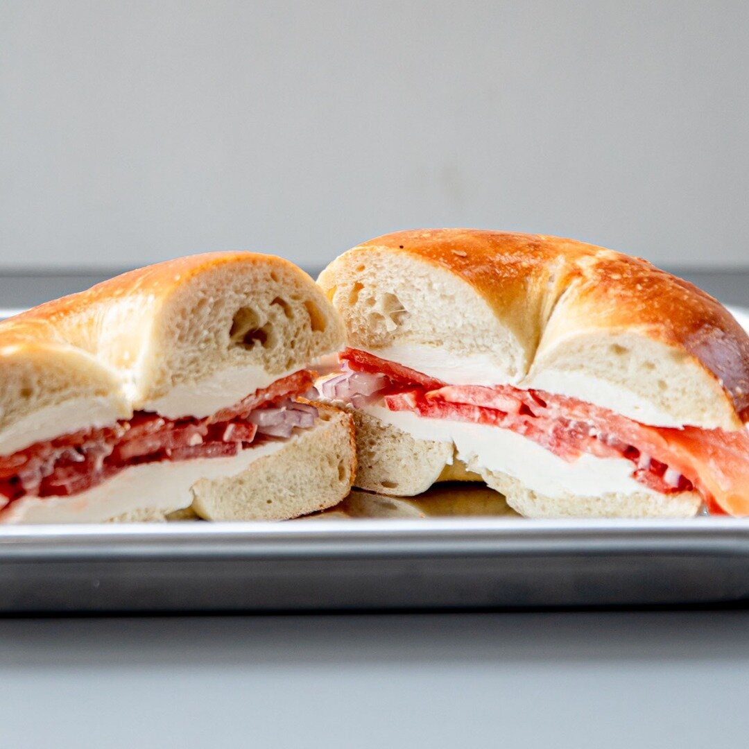 Bagels worth swimming upstream for! 😉 A bagel with fresh Nova lox &amp; cream cheese is just unbeatable. Serving them up every day from 6 am - 3 pm. 🥯