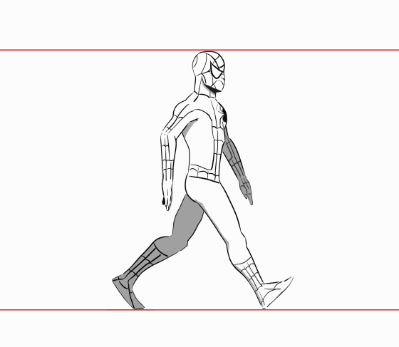 spiderman walk cycle Ajay Yang.gif