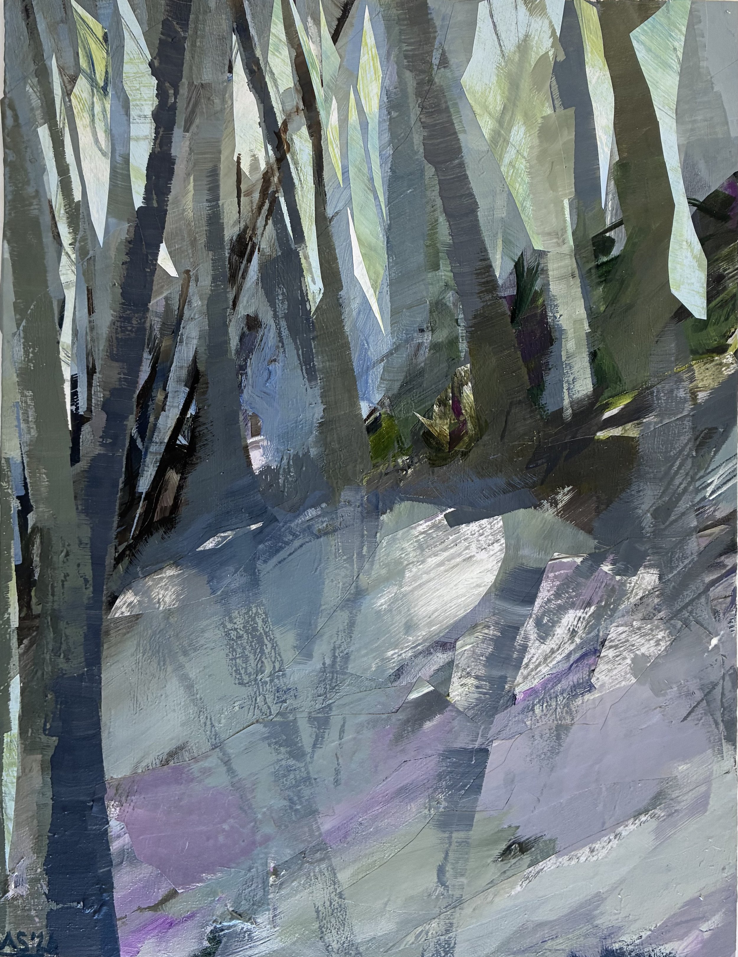 Winterlands 
Acrylic, ink and collage on wood panel | 54 x 44 cm
£225