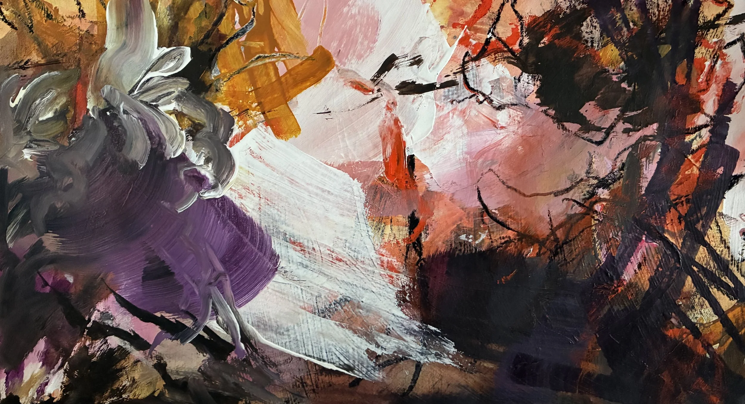 Restless Light, Grimsdyke Woods
Mixed media on paper | 34 x 48 cm