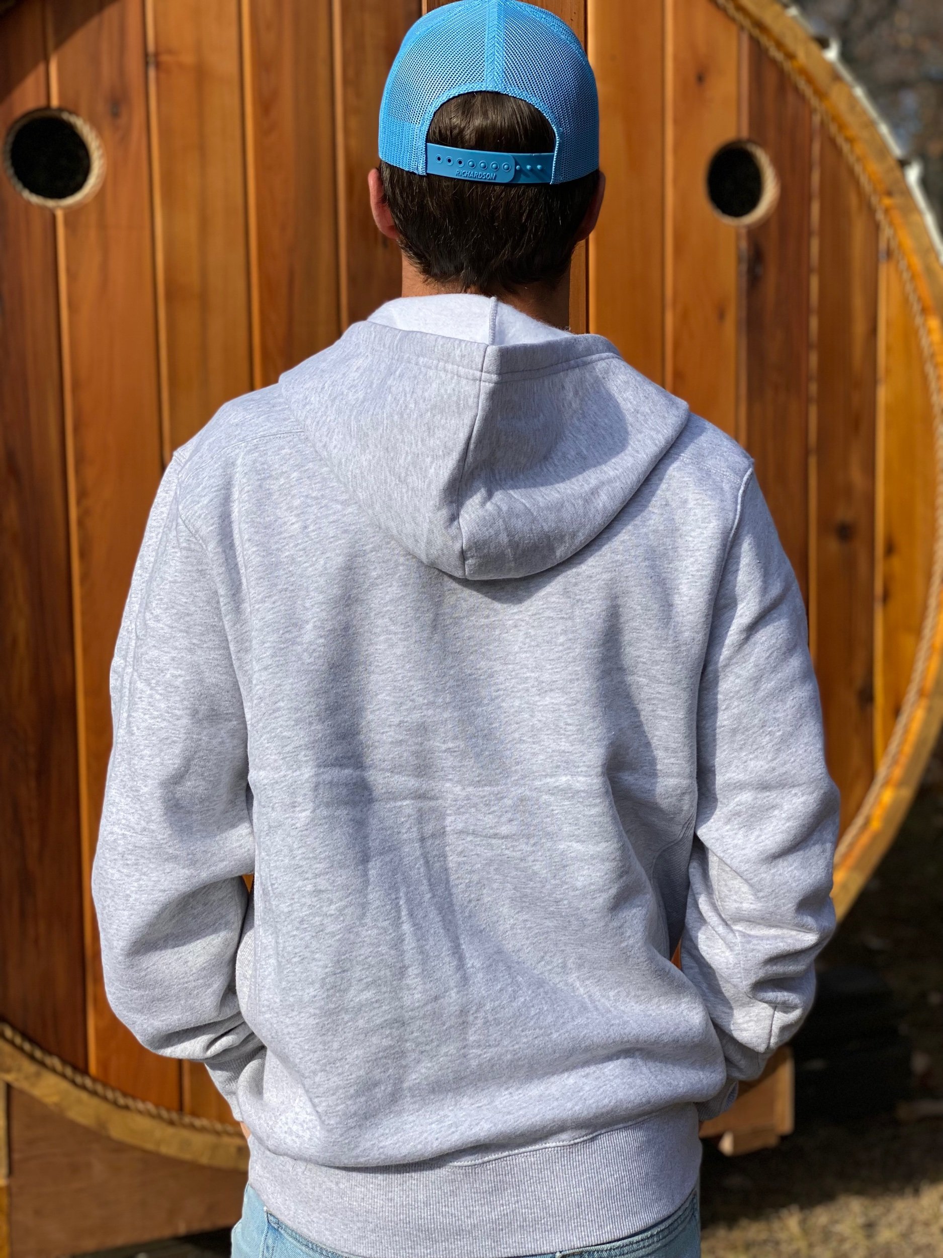 Pond hockey hooded sweatshirt with laces