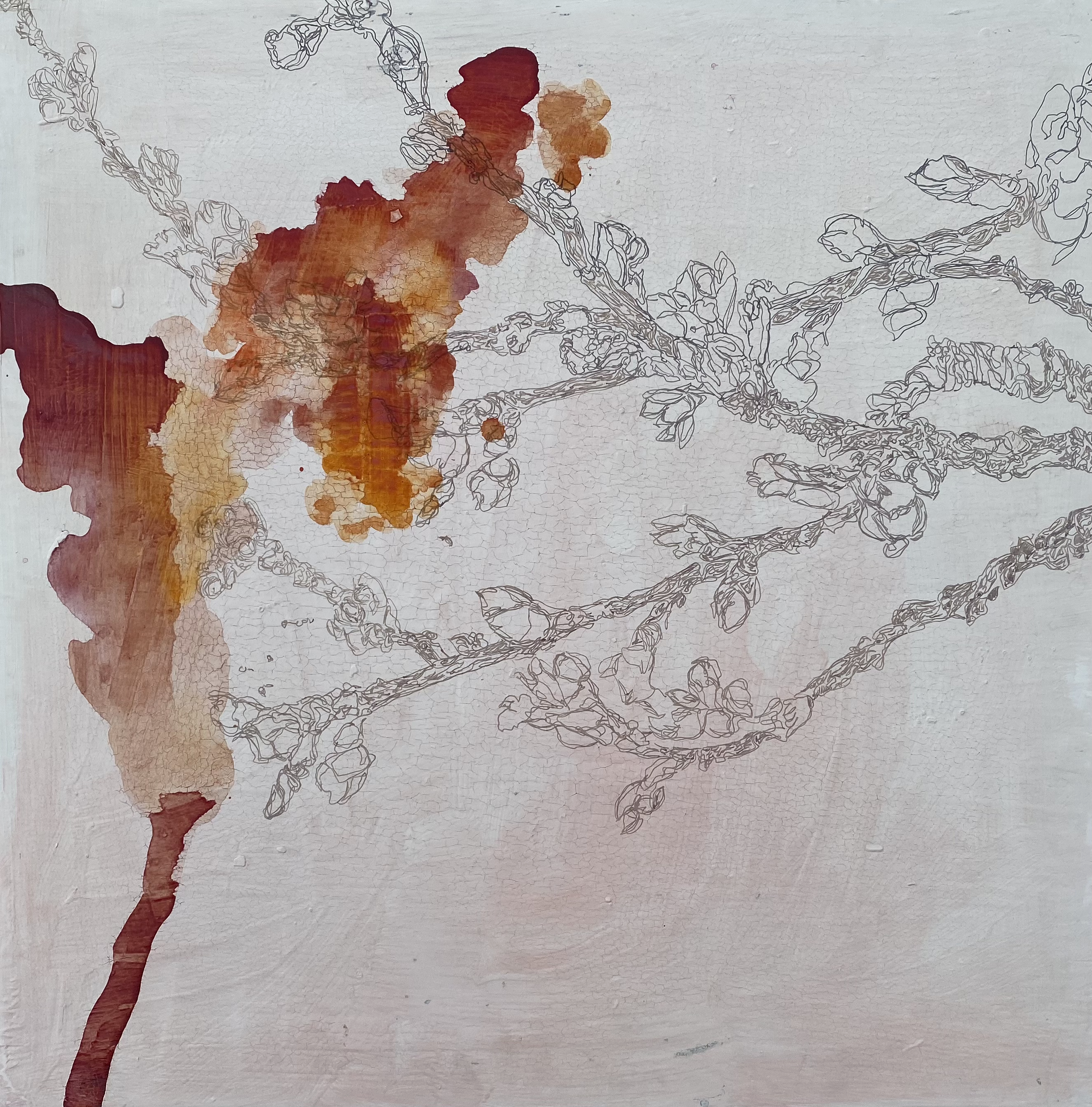 Spring Equinox, mixed media on board 