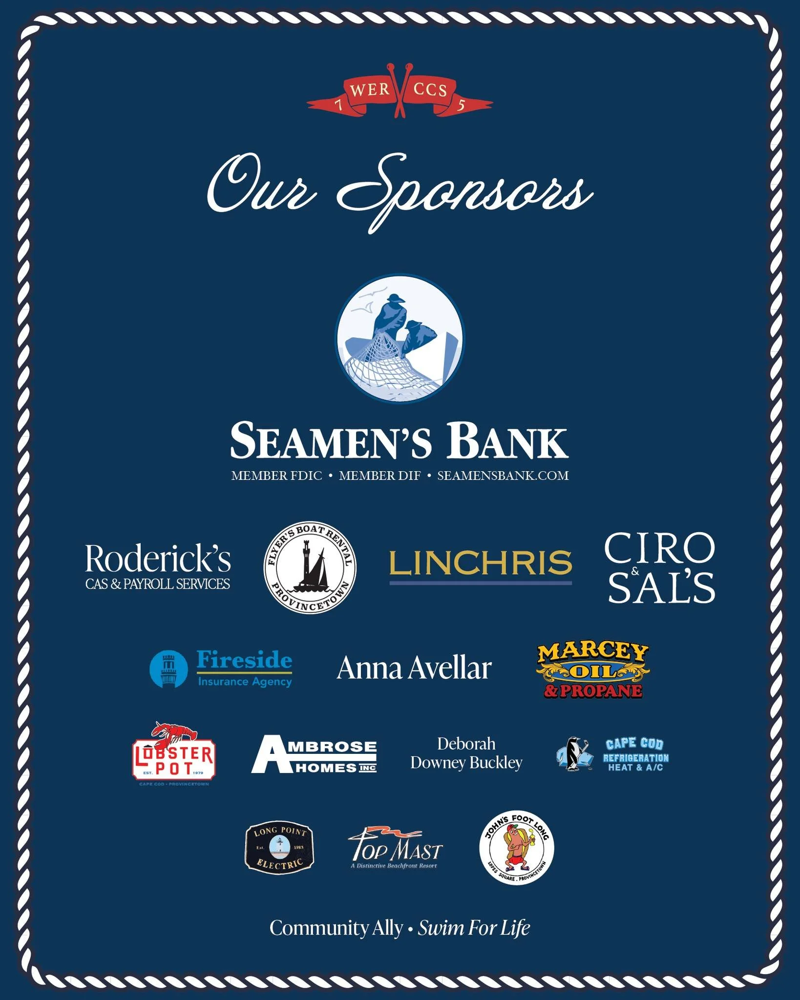 Reminiscing on our 75th season ... To our sponsors, thank you for believing in us and supporting our mission. We wouldn't be able to do it without you. We cant wait to see what 2026 brings! ⛵

#WERCCS #Provincetown
