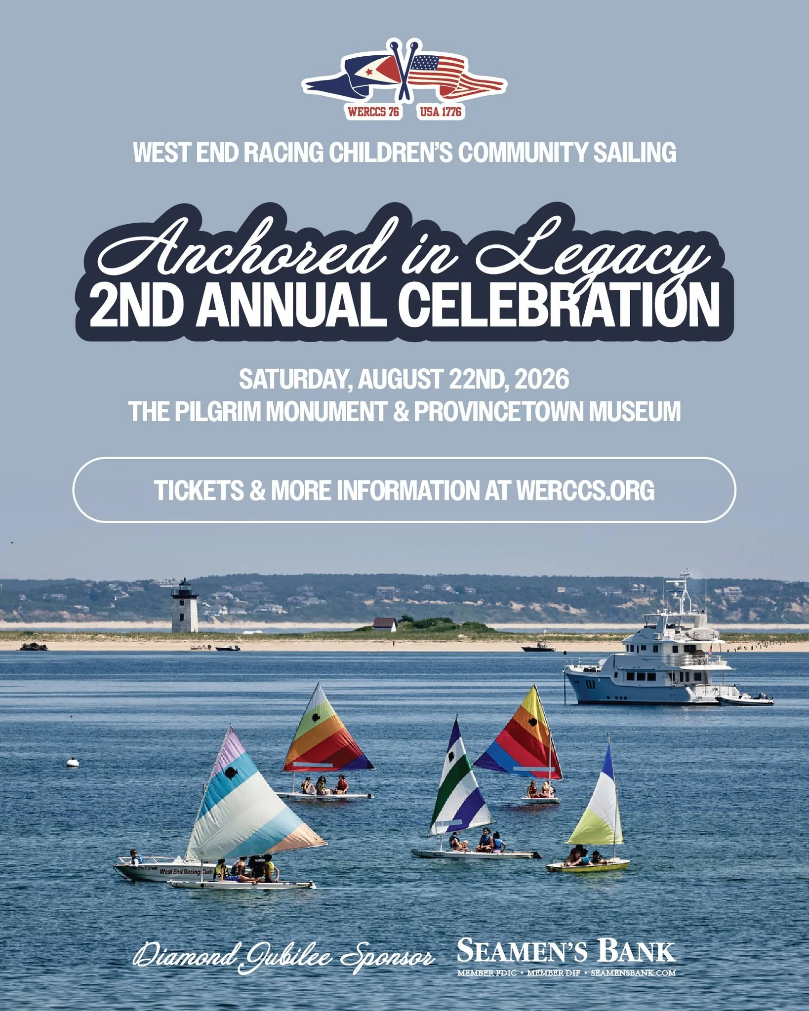 Join us next Saturday, August 22nd for our Annual Celebration &amp; Fundraiser at the Pilgrim Monument and Provincetown Museum ⚓ This year's theme is Anchored in Legacy: Honoring Those Who Guided the Way and Those Steering Us Forward ... Featuring a 