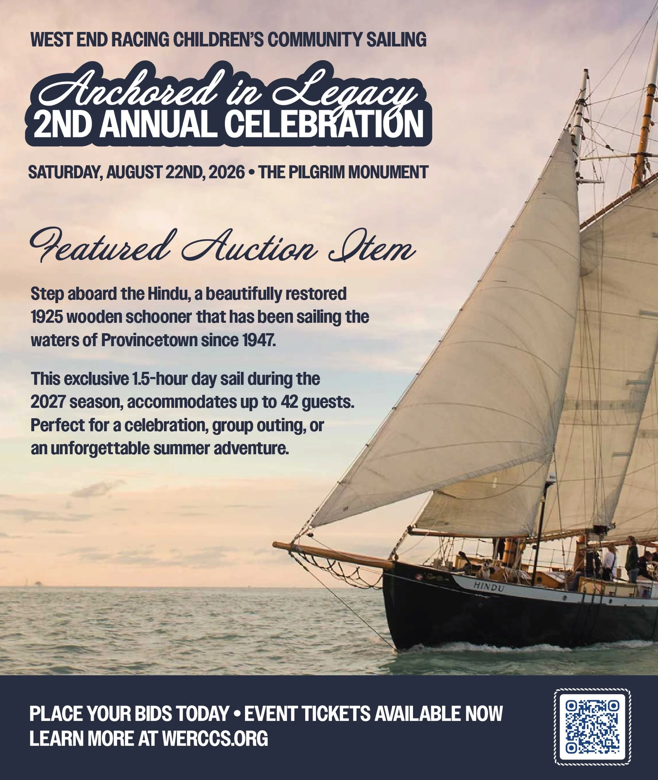 An iconic Hindu experience for your all your friends &amp; family! Bidding is open now at charity.pledgeit.org/werccs2026 ⭐

More items are on the way. Register today to be notified! 

#WERCCS #Provincetown
