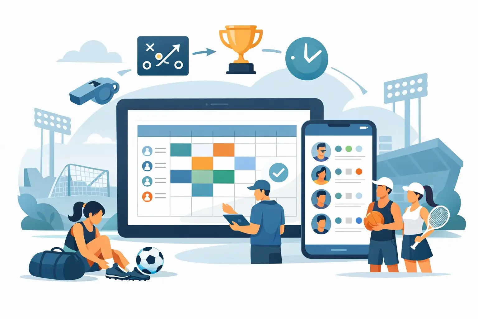 Team scheduling software for sports clubs