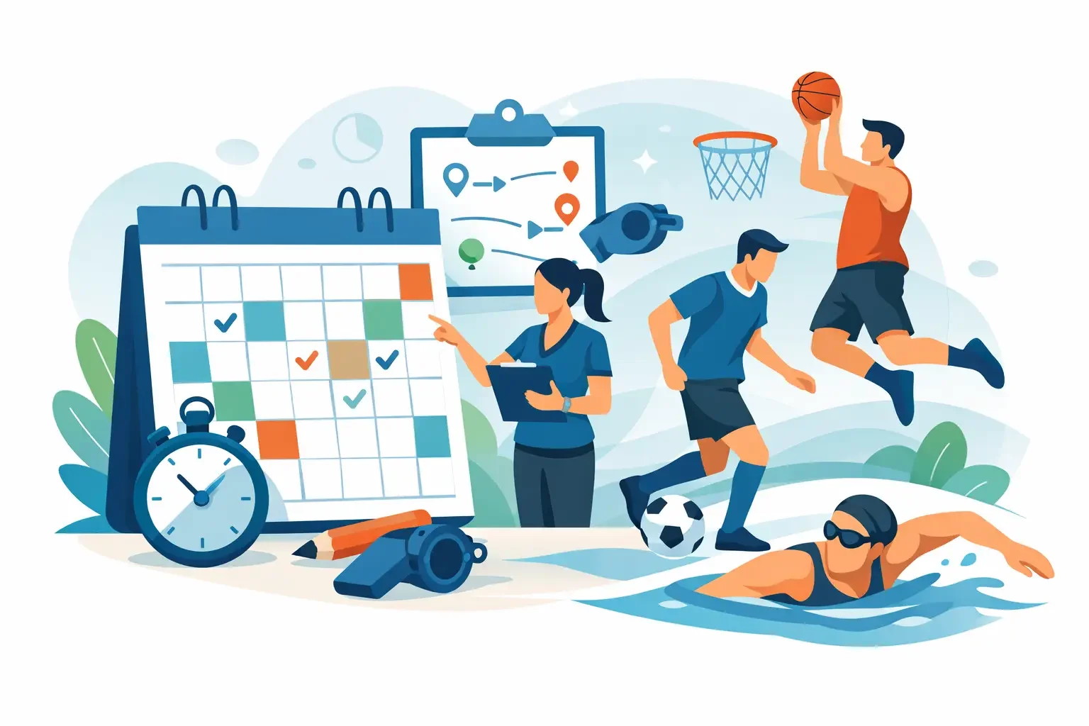 Sports training schedule guide for busy clubs