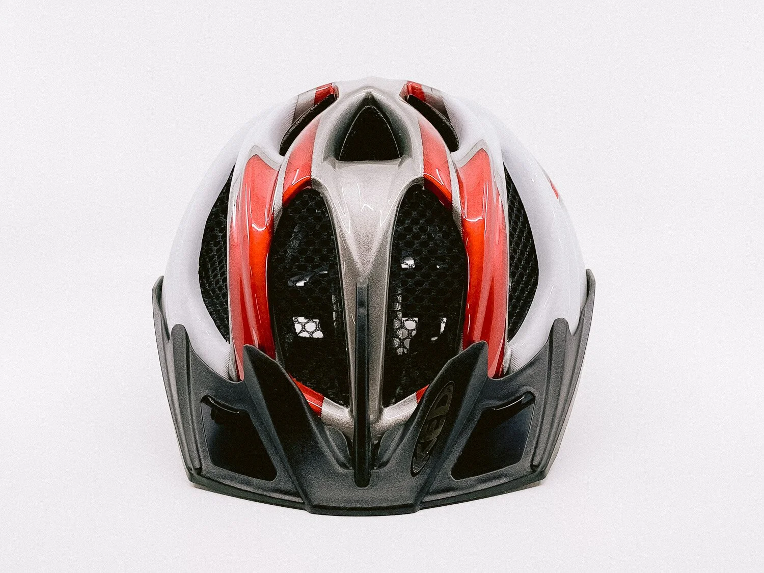 Bike-Helm KED Spiri weiss-rot  Sport-Schopf