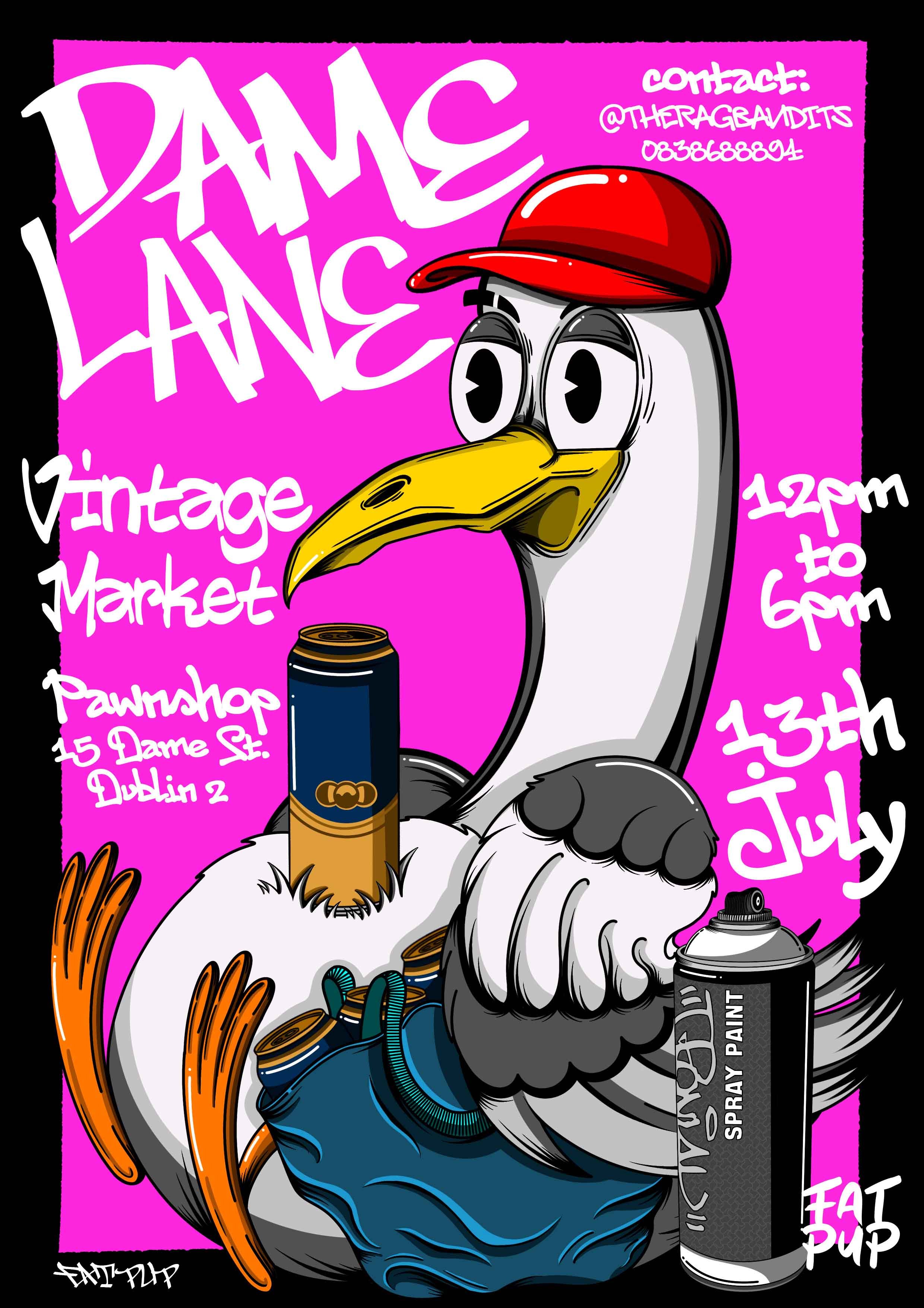 Dame Lane Market Poster July 2024