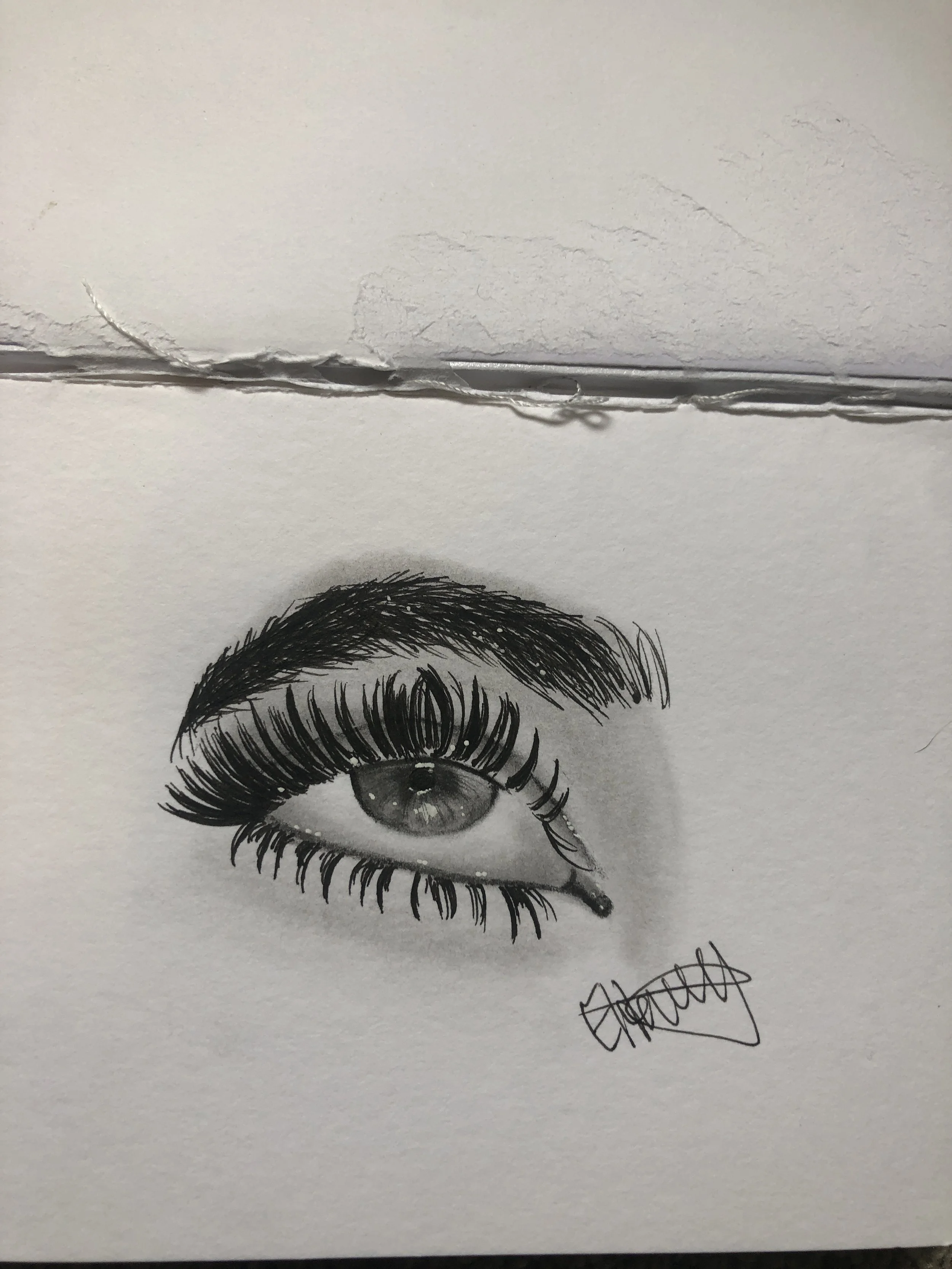 Eye 3 - November 7, 2022
~ Size: 5.5x8.5
~ Medium: Ballpoint Pen and Graphite