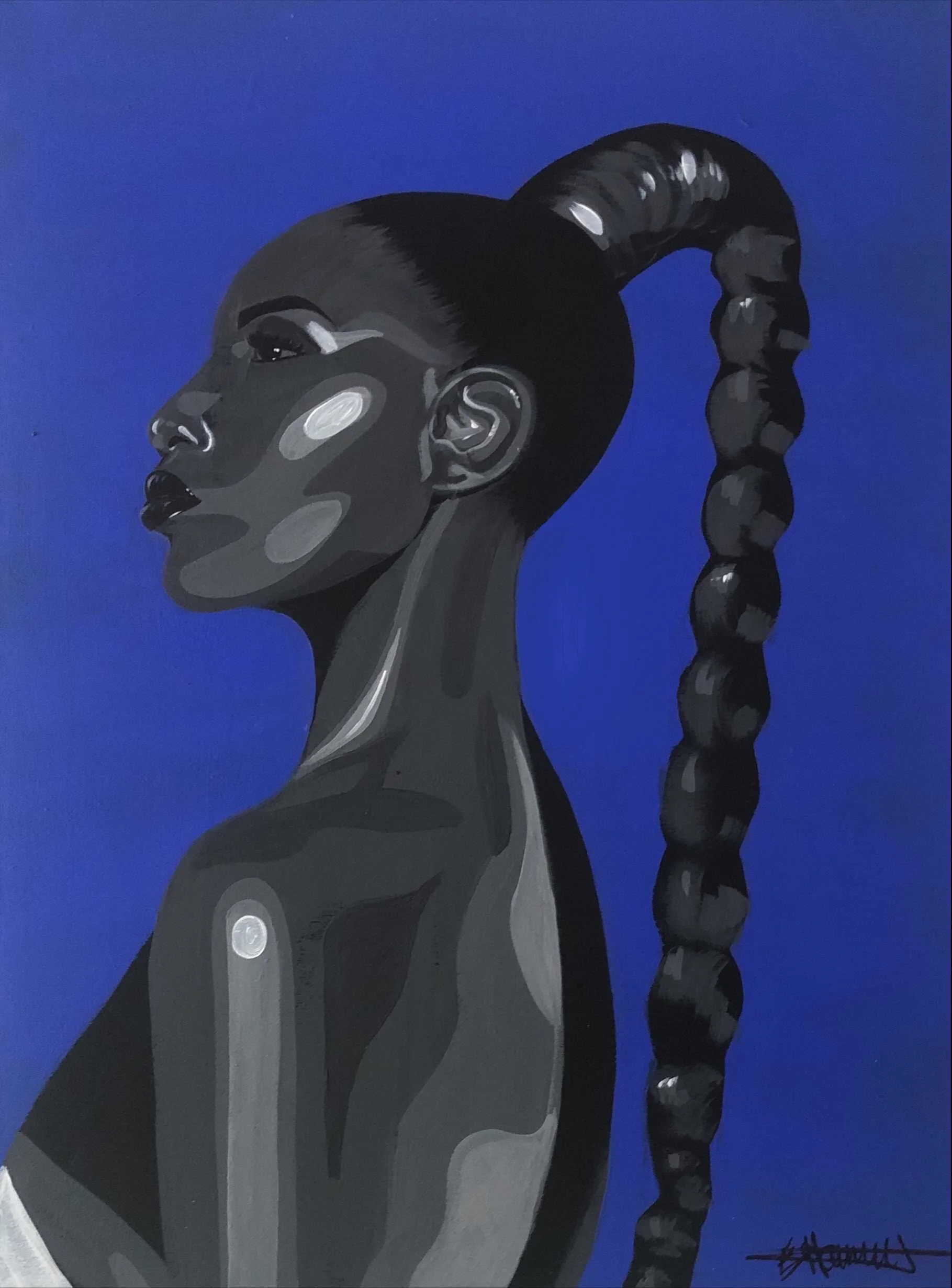 A Single Braid - August 3, 2021
~ Size: 16x20
~ Medium: Acrylic Paint