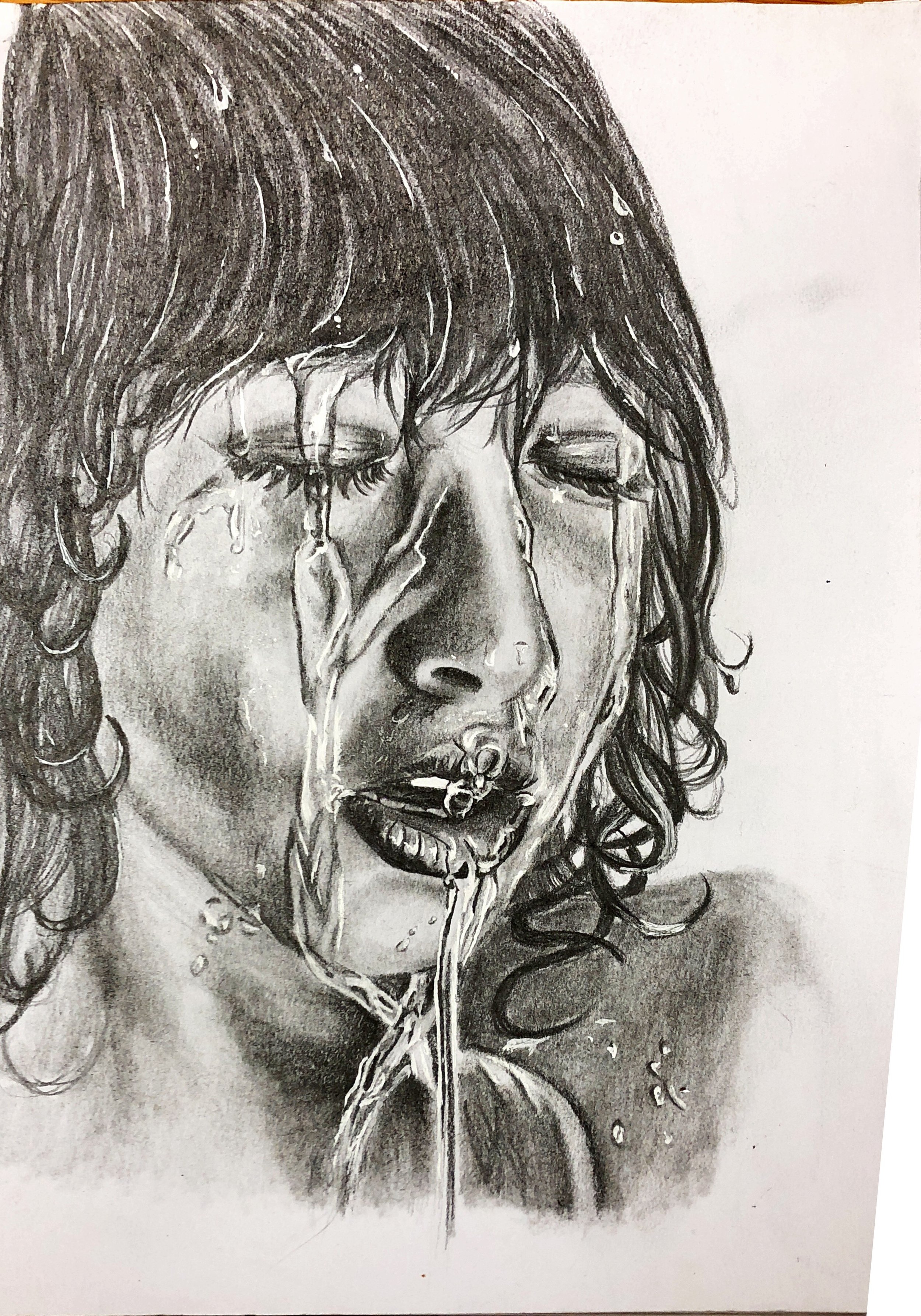 Dripping - September 28, 2018
~ Size: 9x12
~ Medium: Graphite