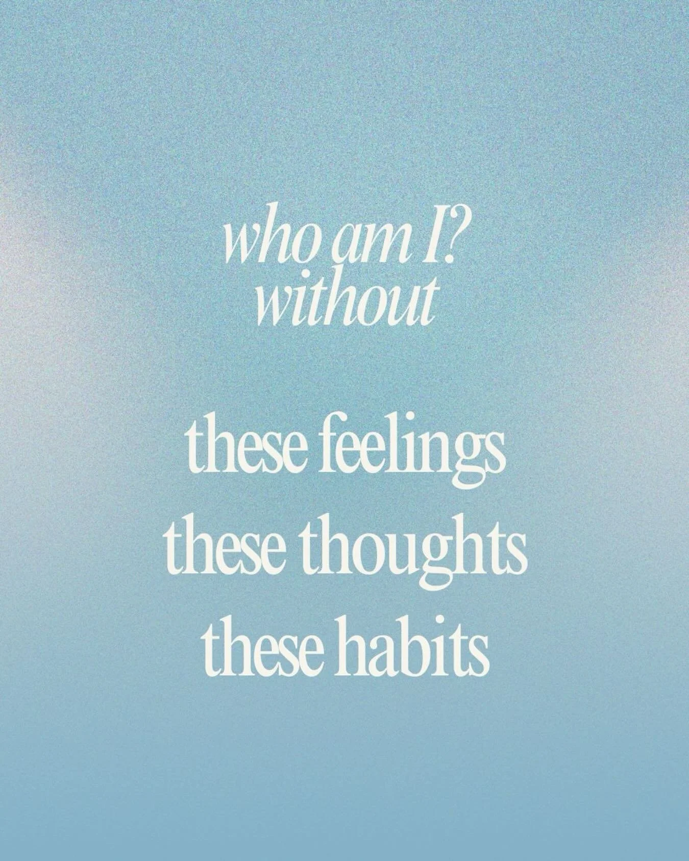 What do you identify with? The thoughts you think, your stream of consciousness, the things you habitually do&hellip;

&hellip; or the observing I / eye within? 👁️ 

Someone asked me recently, &ldquo;am I just expected to be neutral to everything th