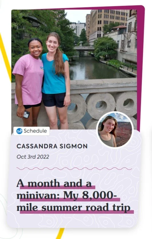 screenshot of Roadtrippers article