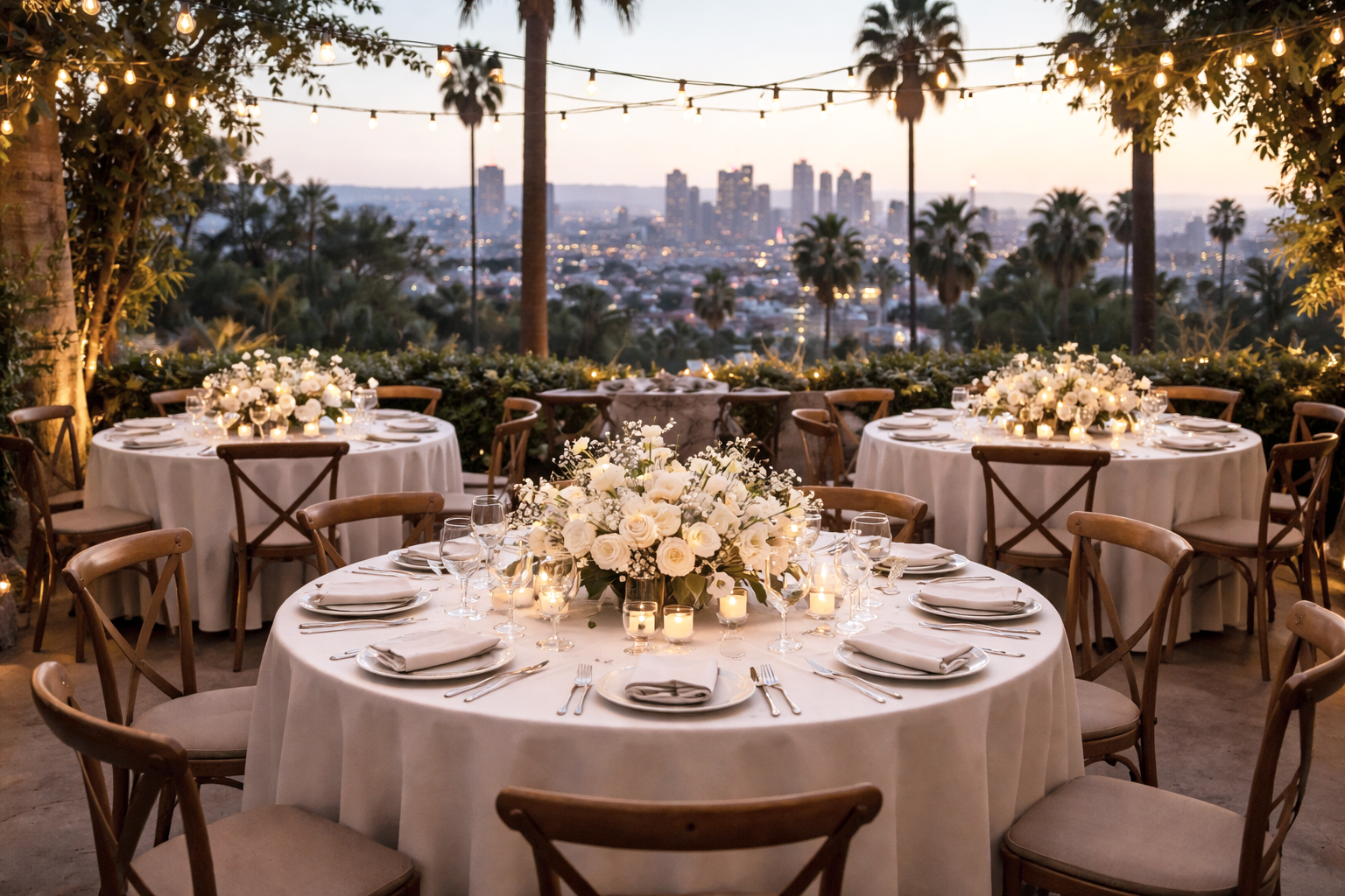 Rooftop Event in LA with EM Florals
