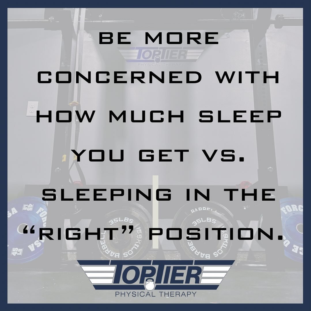 Sleep is one of, if not the best, tools for recovery and improving performance. 

We should worry much less about sleeping in the &ldquo;right posture&rdquo; and focus more on making sure we&rsquo;re actually sleeping enough.

It&rsquo;s better to ge