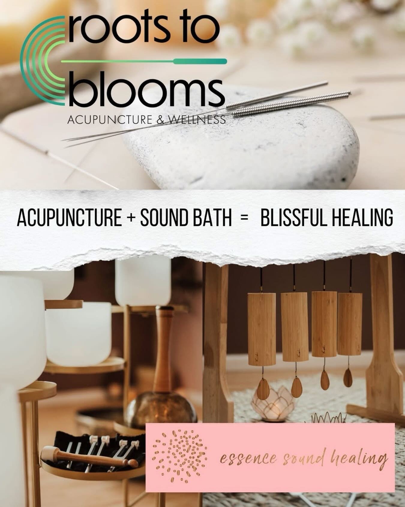 Start your new year with music and medicine.✨ Join us @essencesoundhealing for relaxing acupuncture with an ethereal sound bath. Relax in a zero gravity chair while Jessica places pins that regulate the nervous system, calm the mind, and destress the