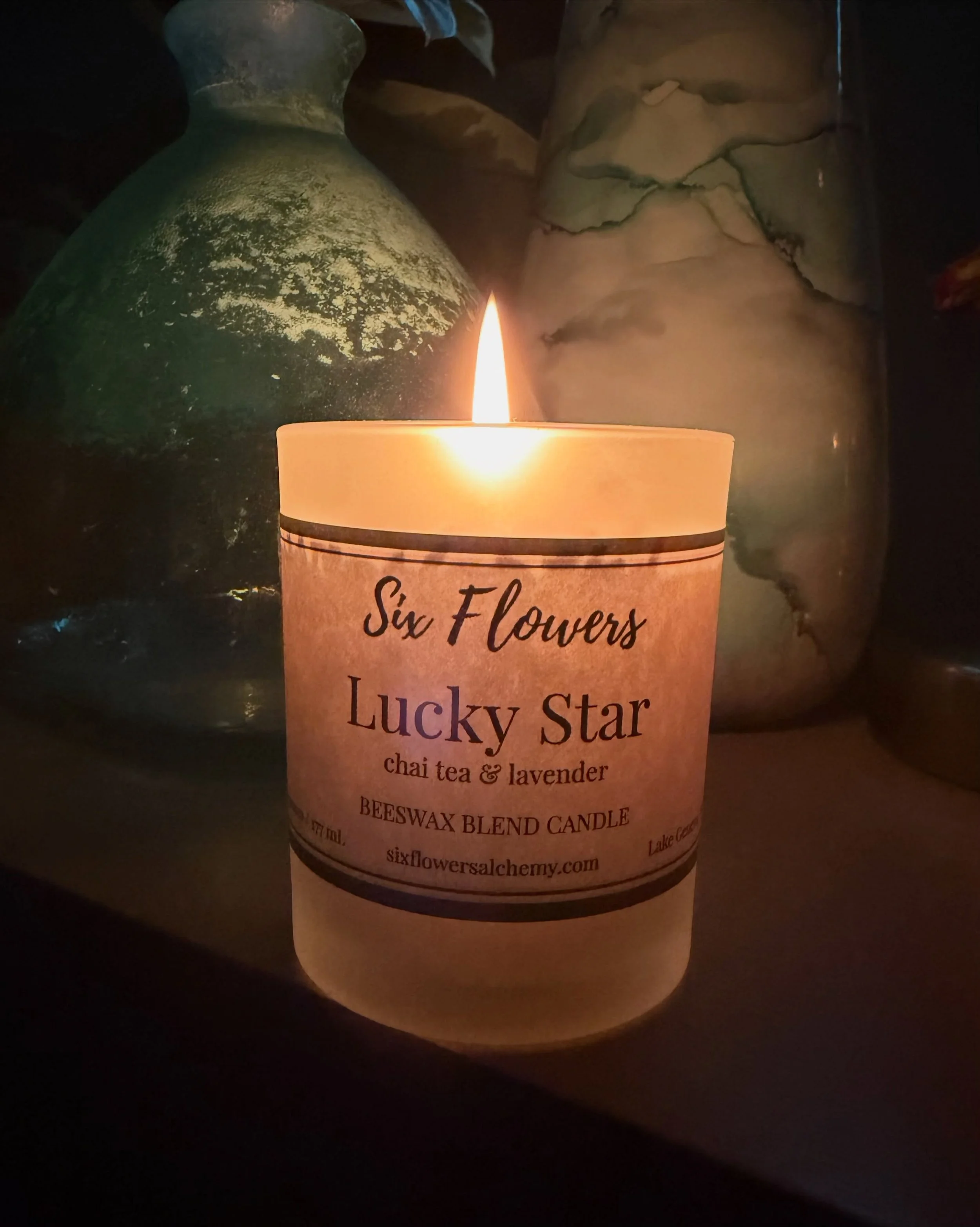 When the power goes out during an intense storm but you're calm because you make beautiful candles. 🕯️ ✨🖤 @sixflowersalchemy #beeswaxblendcandles #chaicandle #madeinwisconsin #nontoxiccandles #handmadelakegenevawi
