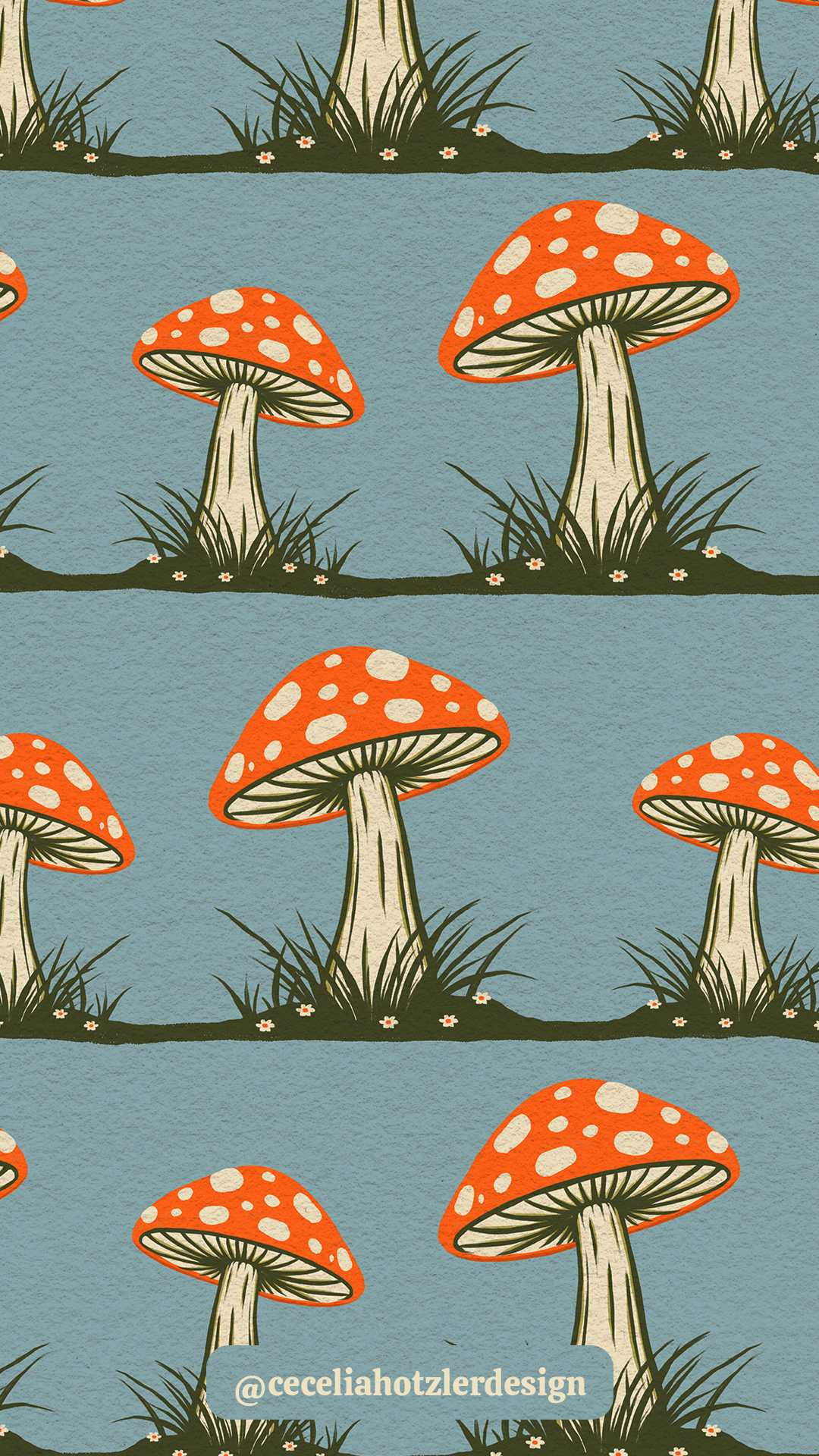 FREE downloadable, hand-drawn lock screen wallpaper for iPhone or Android by Cecelia Hotzler of Cecelia Hotzler Design.