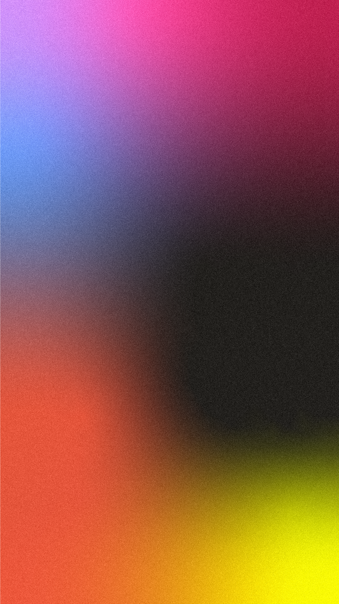 Abstract multicolor gradient with blue, pink, black, orange, and yellow hues blending together.
